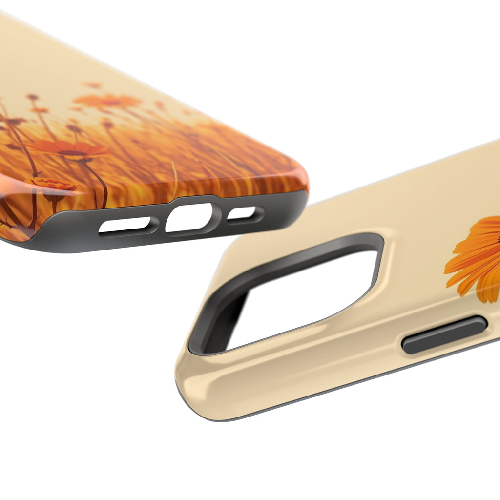 iPhone Wildflower Field Minimalist Line Art Slim Everyday Designer Case · iPhone