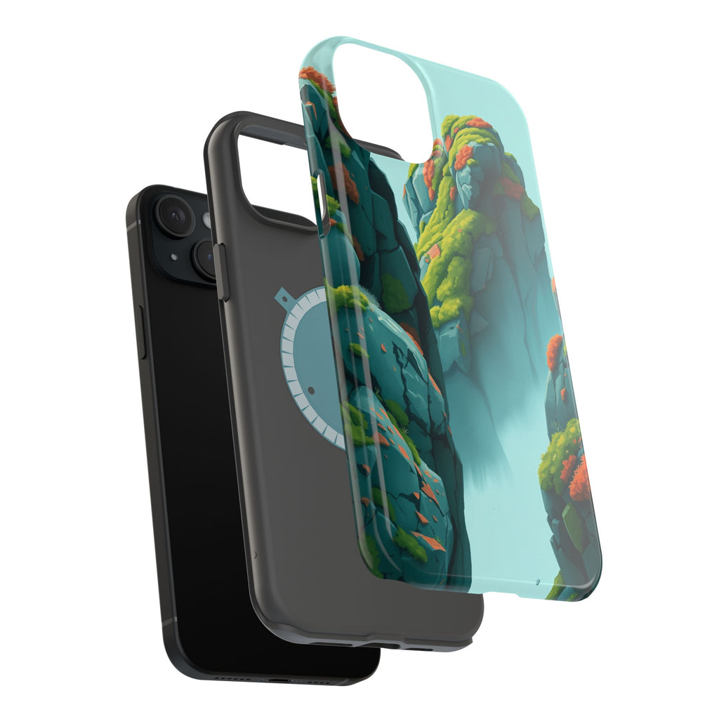 iPhone Moss Covered Rocks Oil Painting Impressionist iPhone Slim · iPhone Case