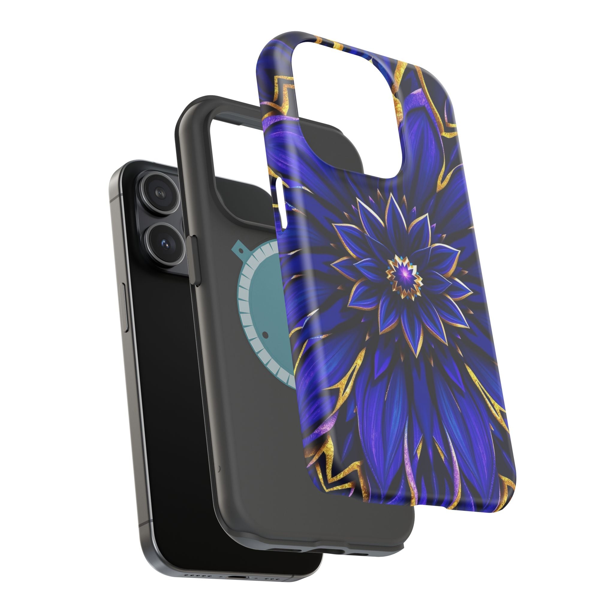 iPhone Floral Mandala Electric Art 14 Slim Everyday Designer Case · iPhone Case