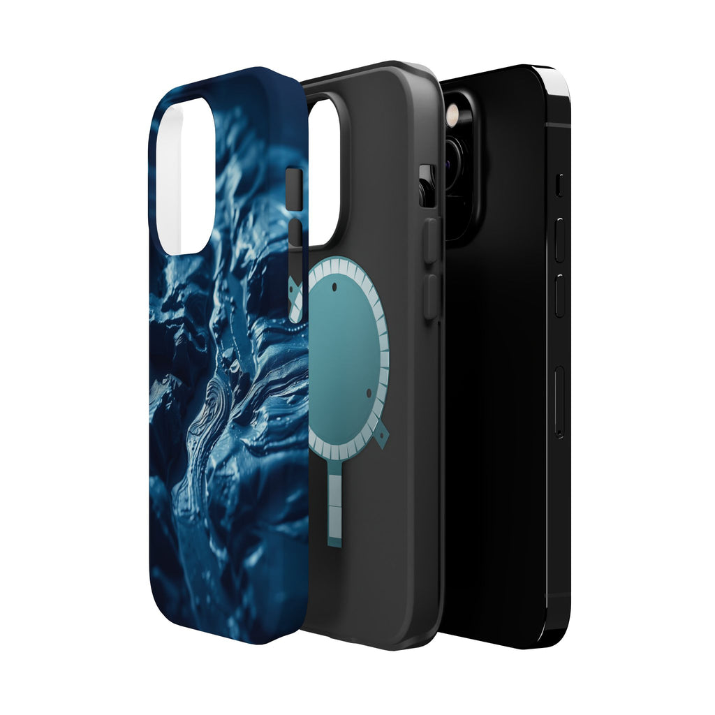 iPhone Midnight Blue And Silver River Delta Aerial iPhone Artistic · iPhone Case