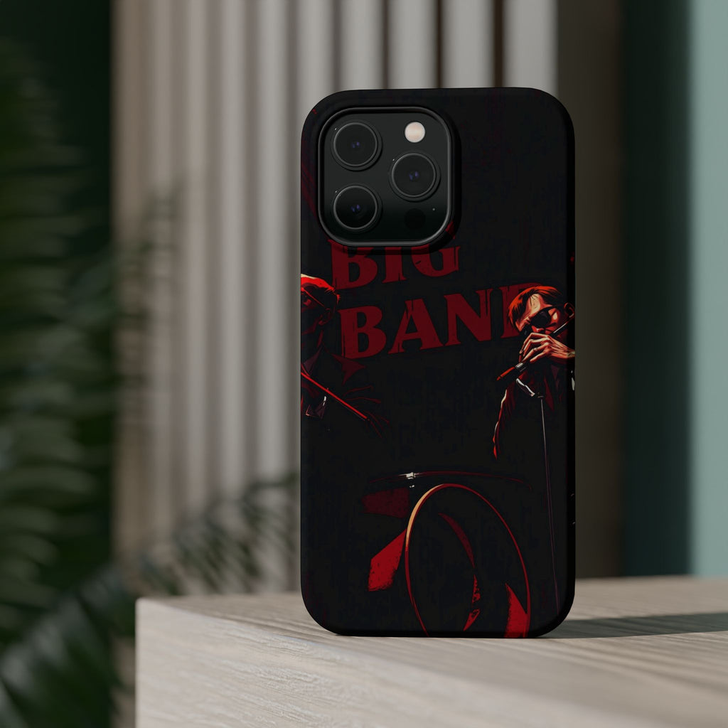iPhone Black And Crimson Big Band Era Slim Everyday Designer Case · iPhone Case