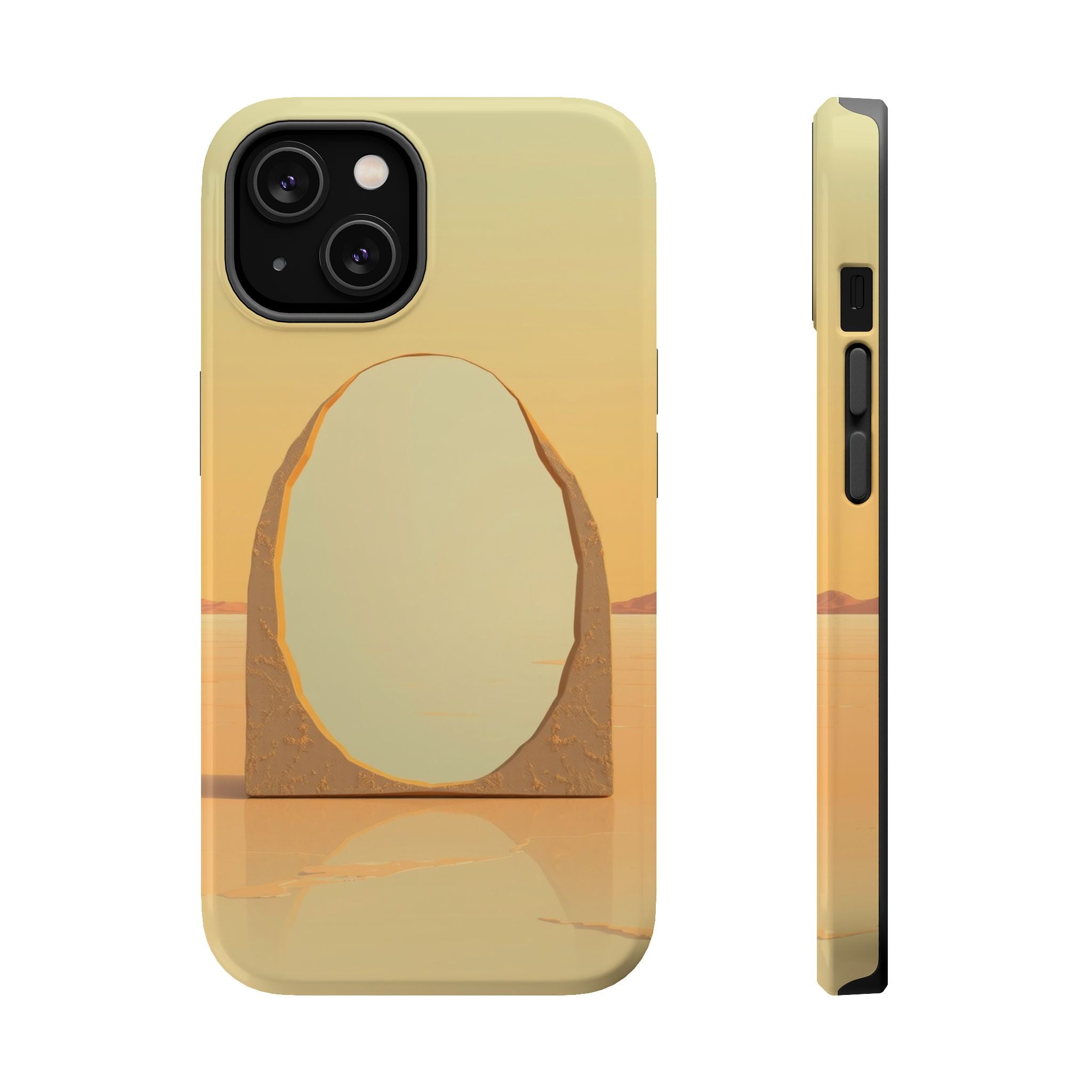 iPhone Mustard And Rust Salt Flat Mirror Slim Everyday iPhone Designer · iPhone
