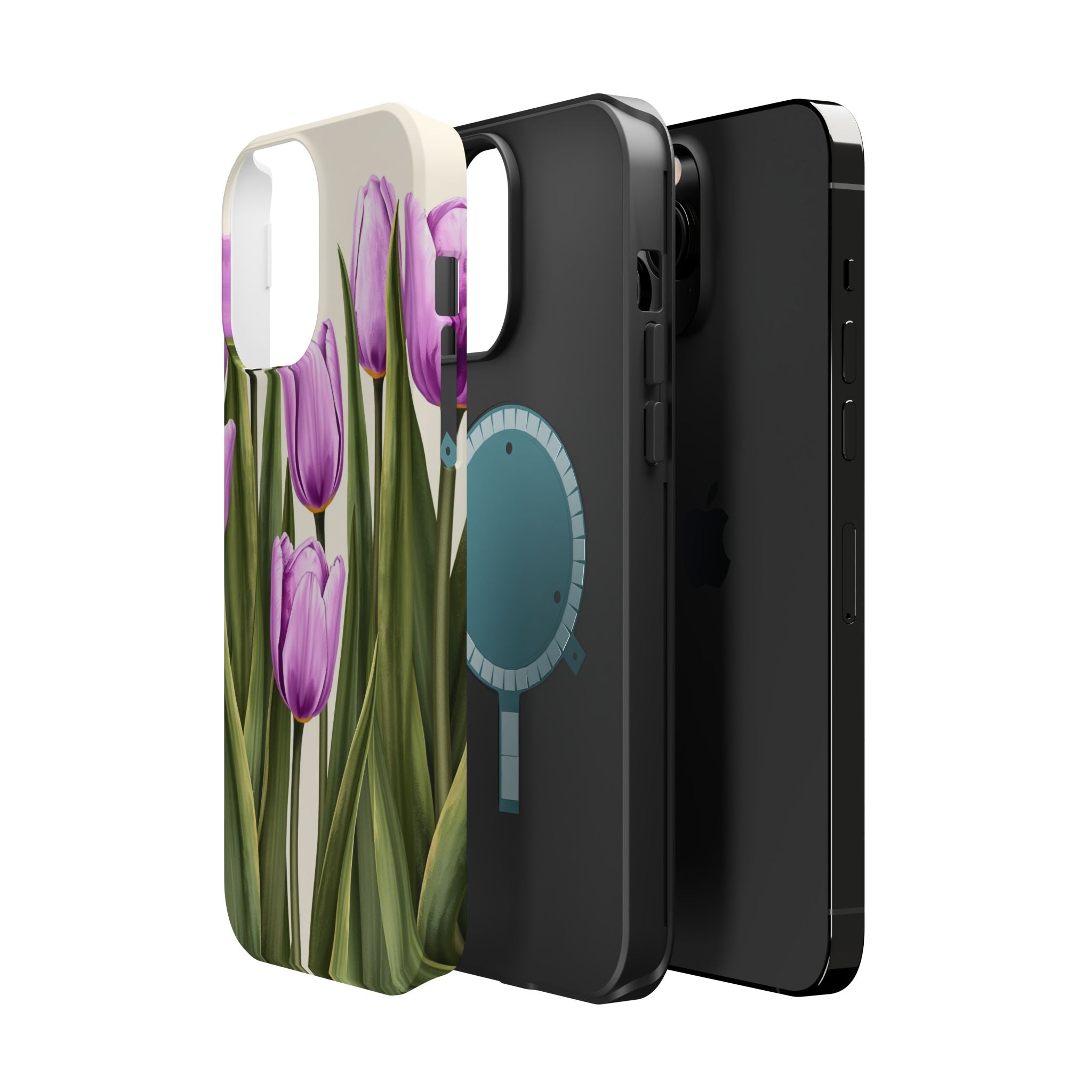 iPhone Tulip Row Electric Art 14 Bold Modern Everyday Snap Case · iPhone Case