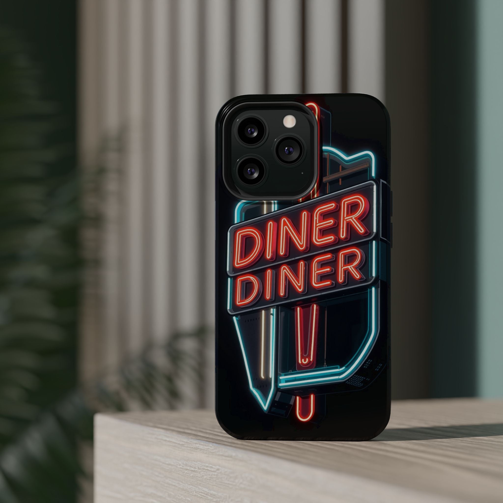 iPhone Neon Diner Sign Electric Art Slim Everyday Designer Case · iPhone Case