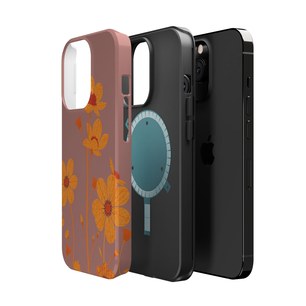 iPhone Floral Silhouette Pastel Kawaii Slim Everyday Designer Case · iPhone Case
