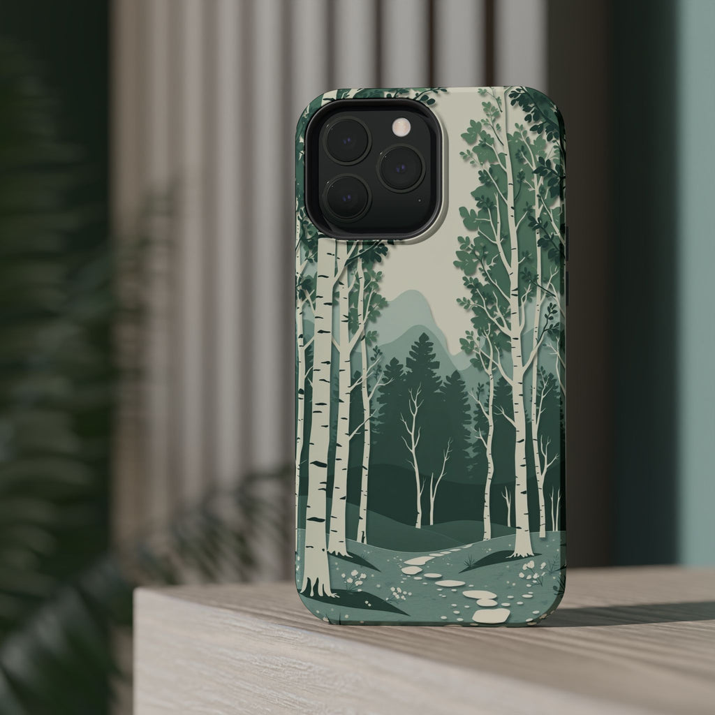 iPhone Birch Grove Paper Cut Art Bold Modern Everyday Snap Case · iPhone Case