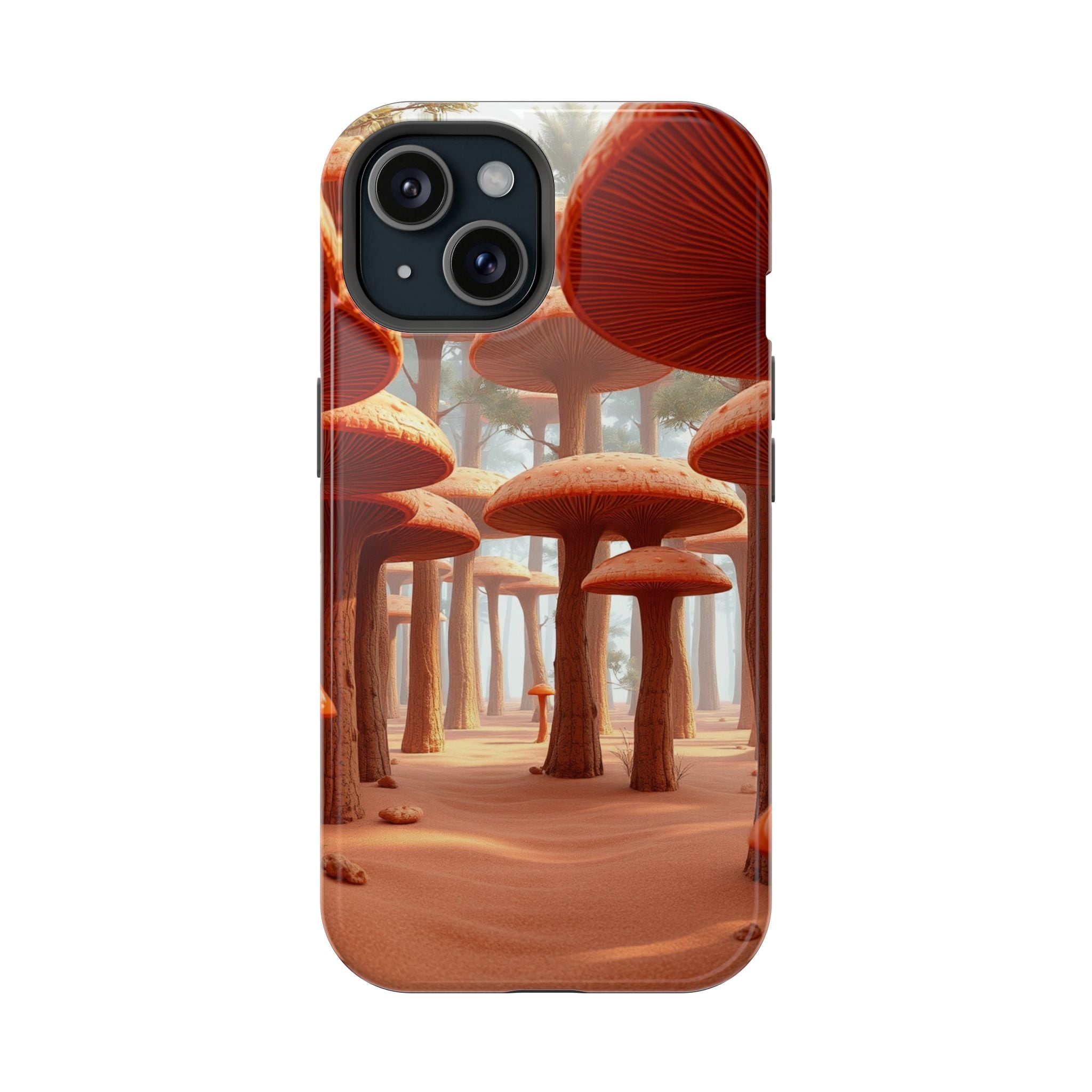 iPhone Mushroom Forest 3D Digital Bold Modern Everyday Snap Case · iPhone Case