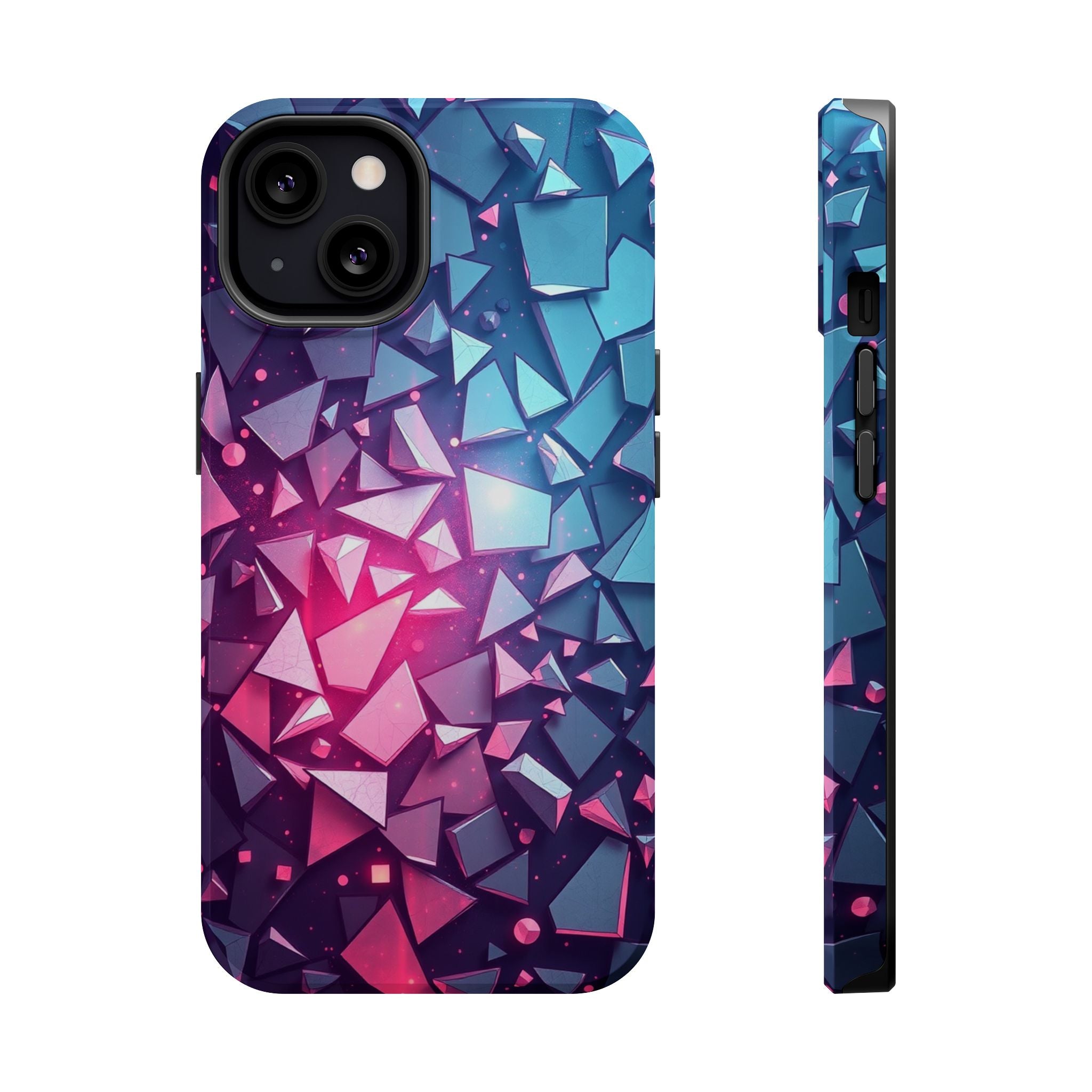iPhone Mint And Blush Mosaic Shards Slim Everyday Designer Case · iPhone Case