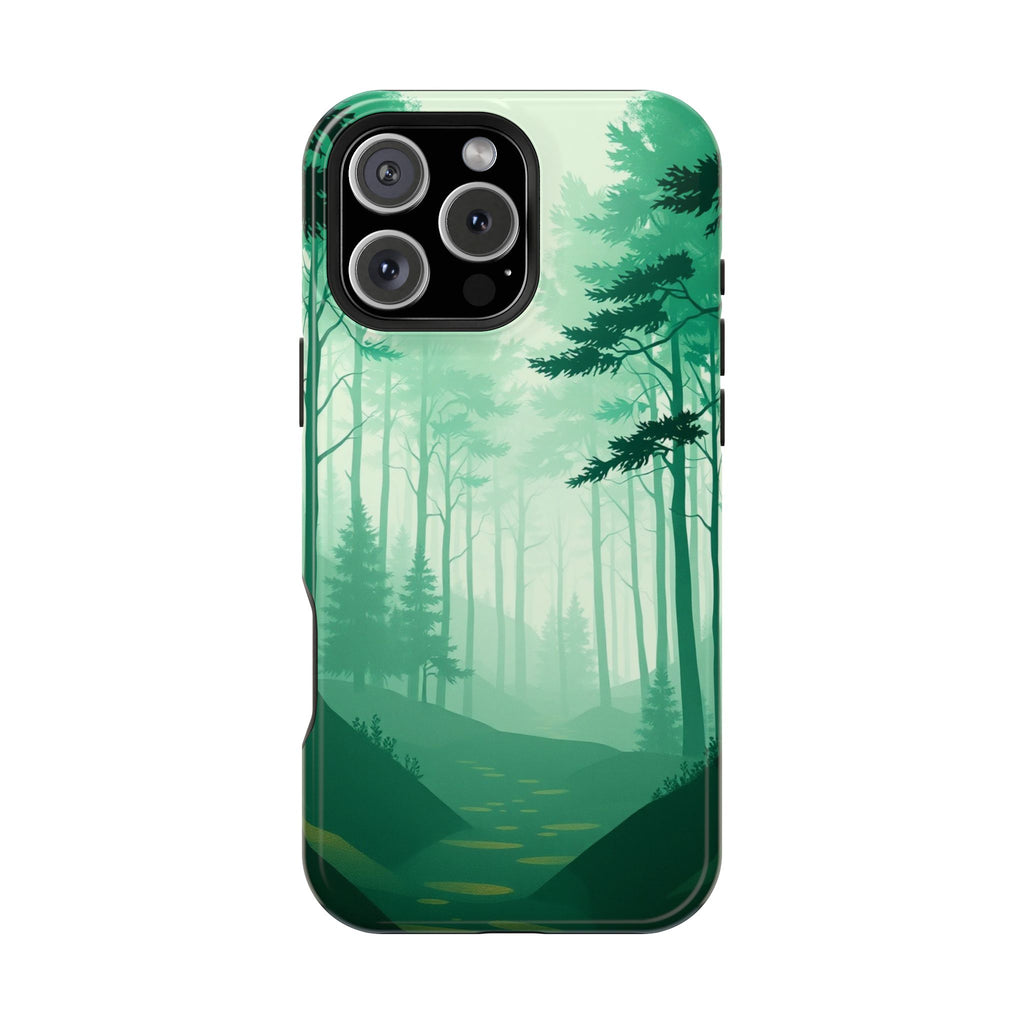 iPhone Earthy Misty Forest Path Design Slim Everyday Designer Case · iPhone Case