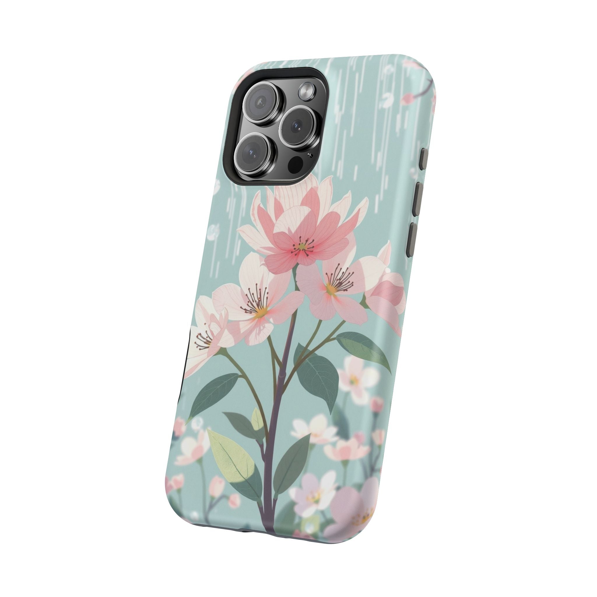 iPhone Mint And Blush Spring Shower Bloom Slim iPhone Everyday Designer · iPhone