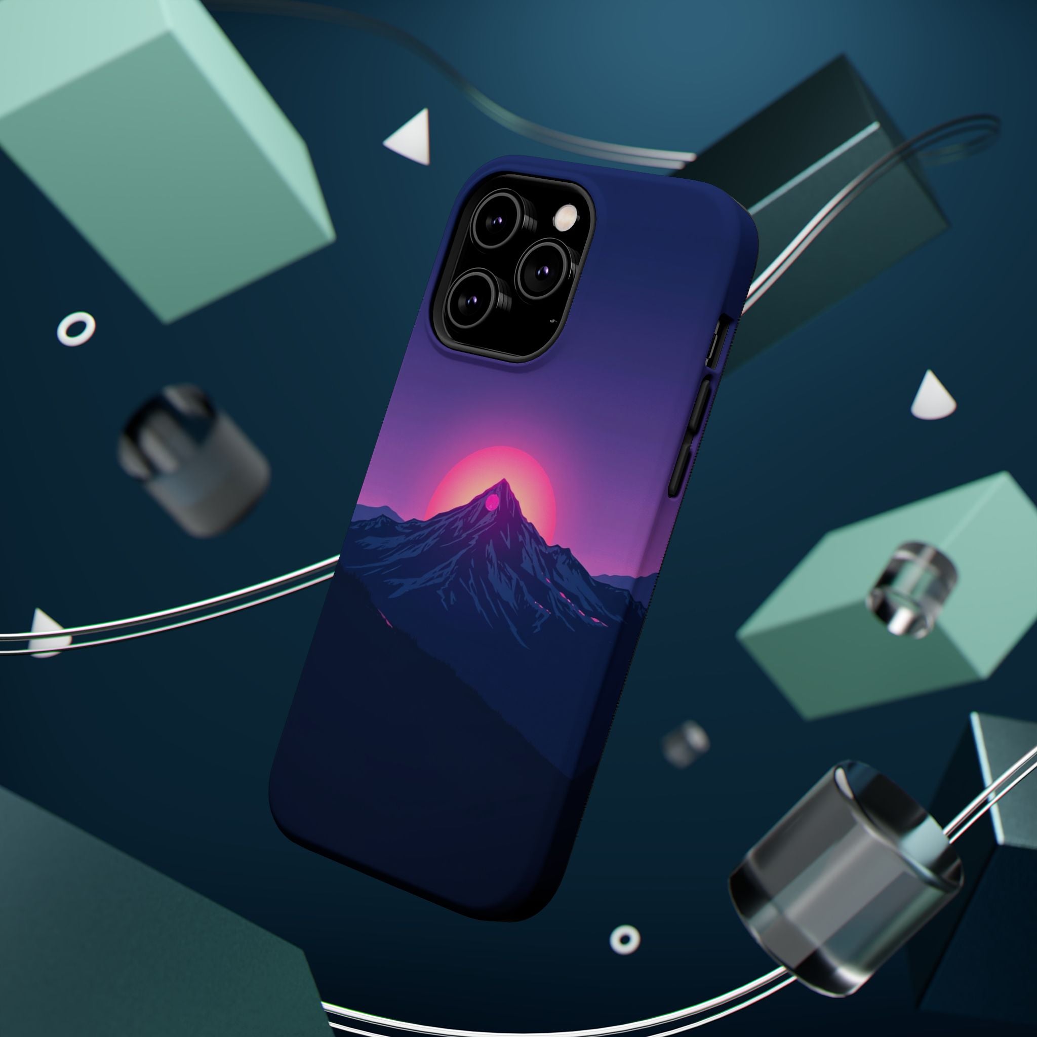 iPhone Mountain at Sunrise Electric Art Slim Everyday iPhone 15 · iPhone Case