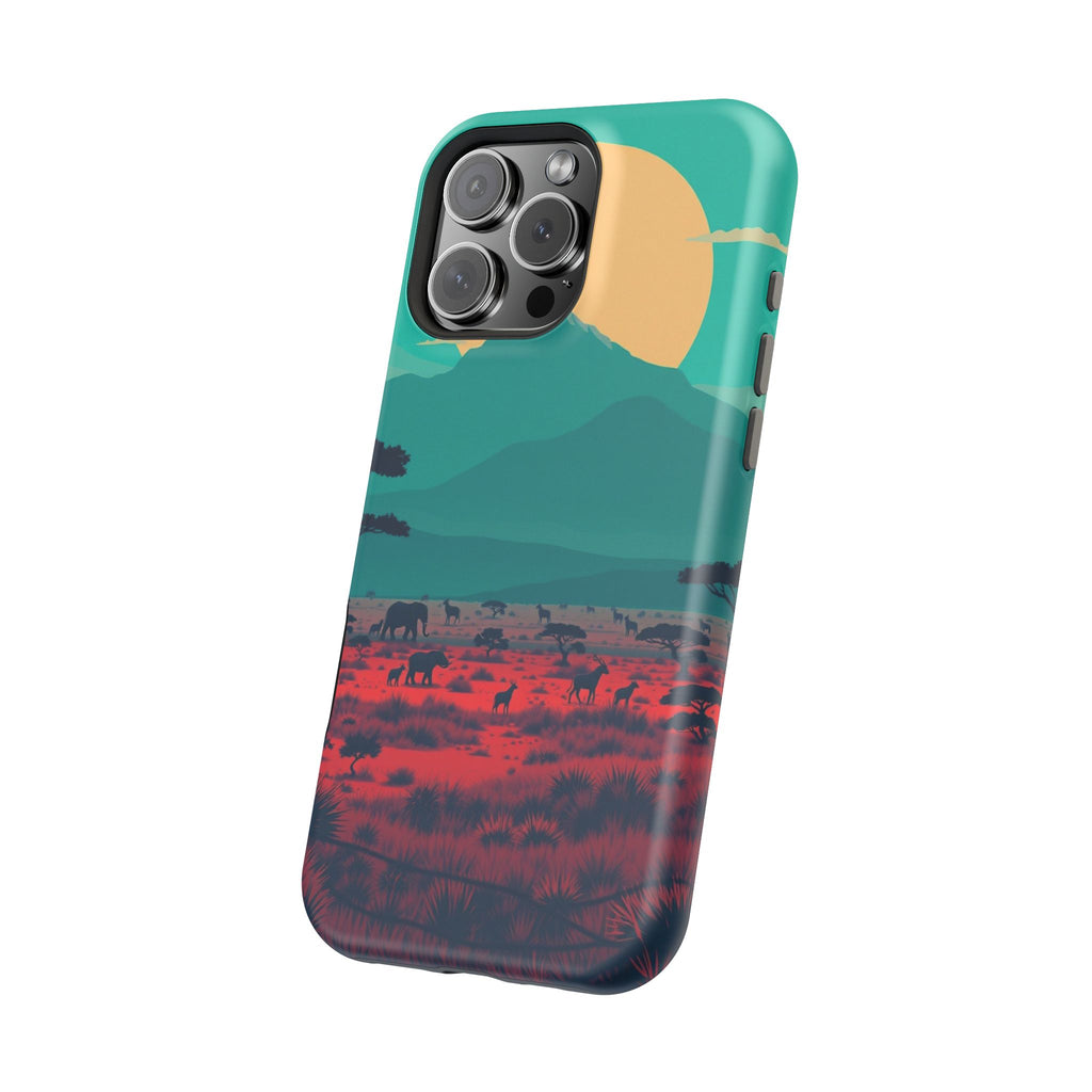 iPhone Savanna Horizon Vintage Retro Poster Slim iPhone Everyday · iPhone Case