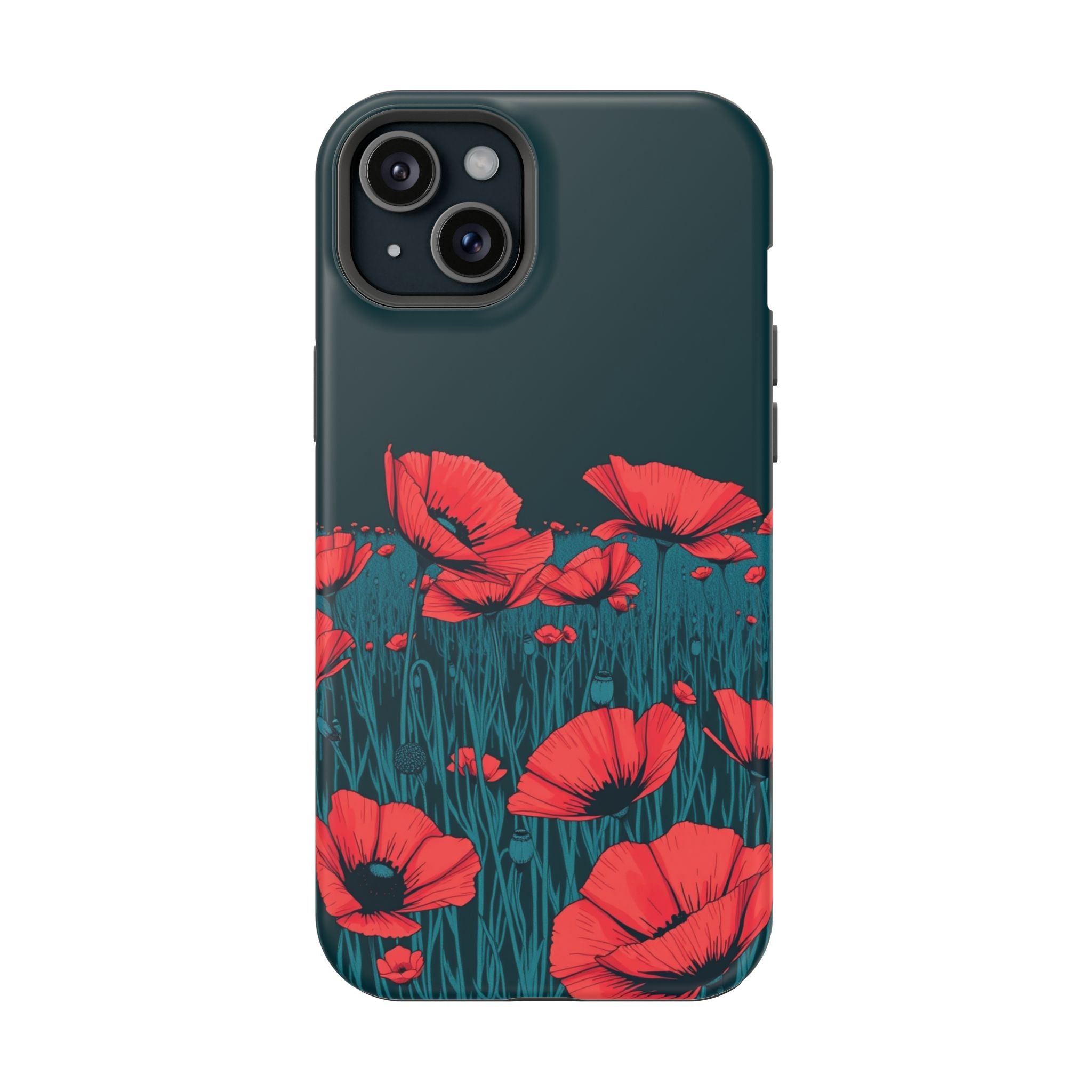 iPhone Poppy Field Dark Gothic Ink Clean Minimal Snap Cas Slim Snap Case · iPhon