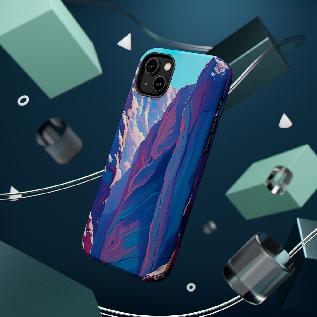 iPhone Cyan And Magenta Canyon Wall Slim Everyday Designer Case · iPhone Case