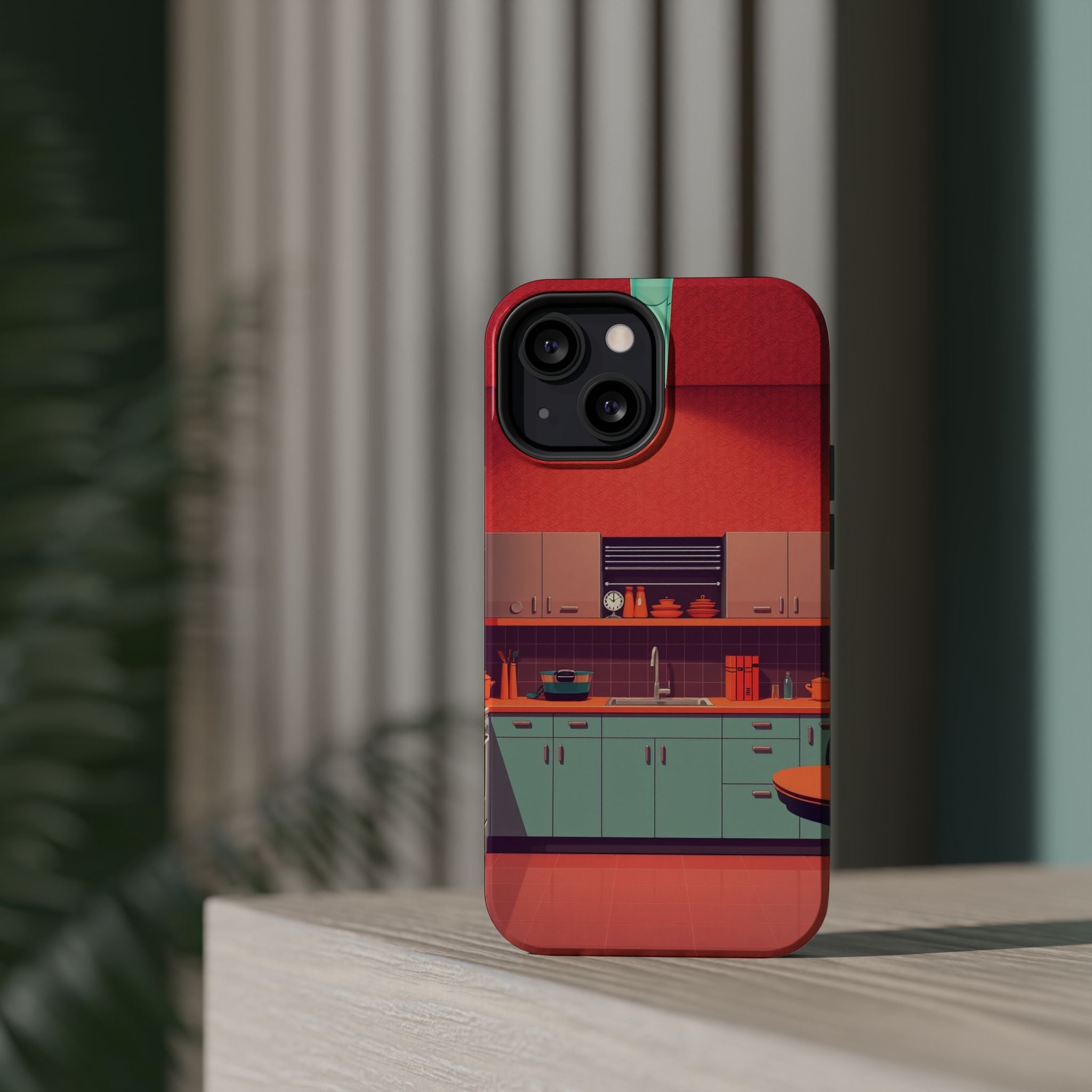 iPhone Earthy 1950s Kitchen Design Bold Modern Everyday Snap Case · iPhone Case