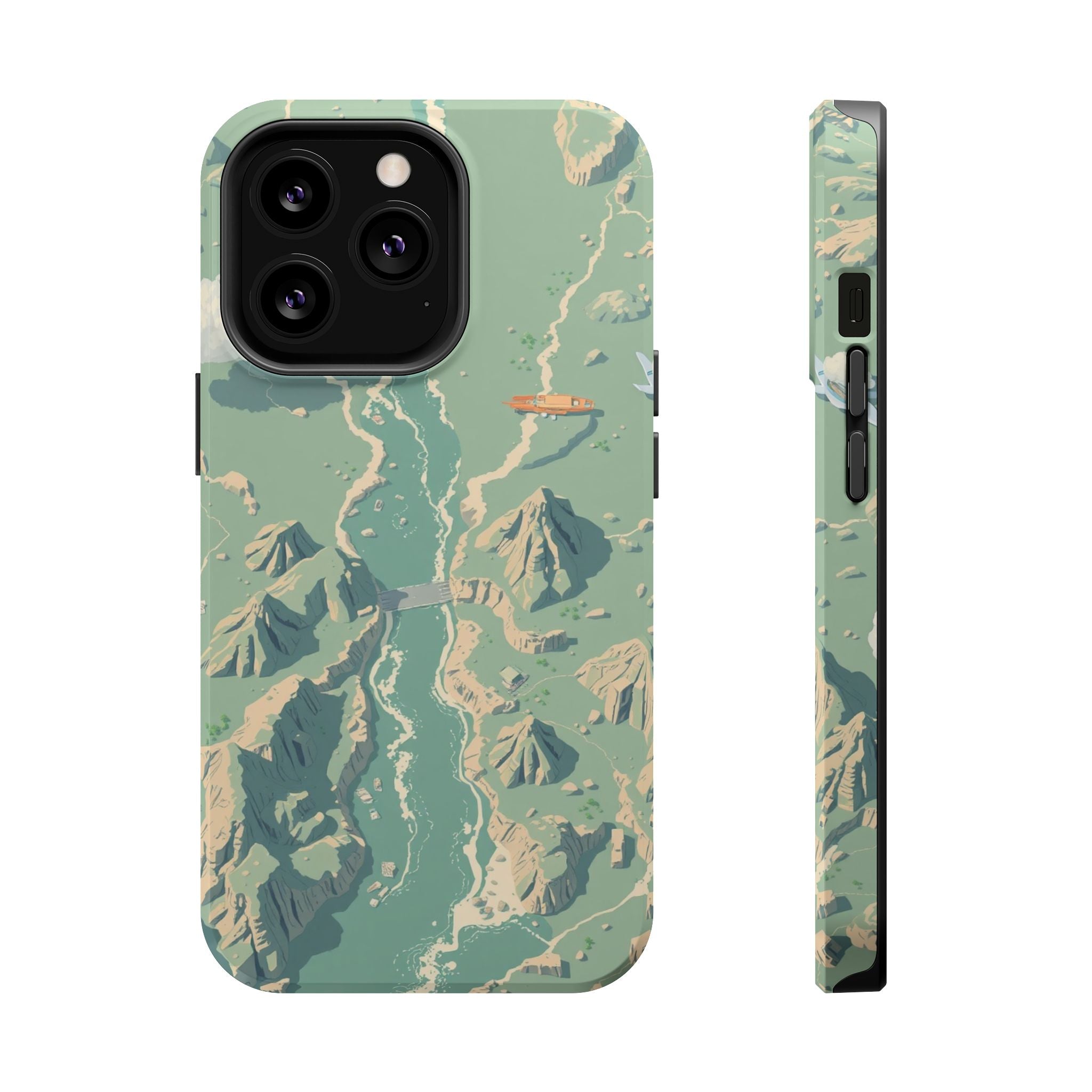 iPhone River Delta Aerial Pixel Art -Bit Slim Everyday iPhone Designer · iPhone