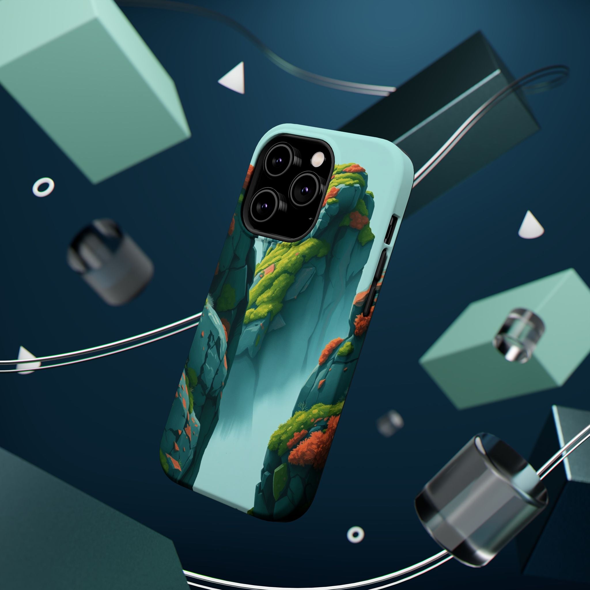 iPhone Moss Covered Rocks Oil Painting Impressionist iPhone Slim · iPhone Case