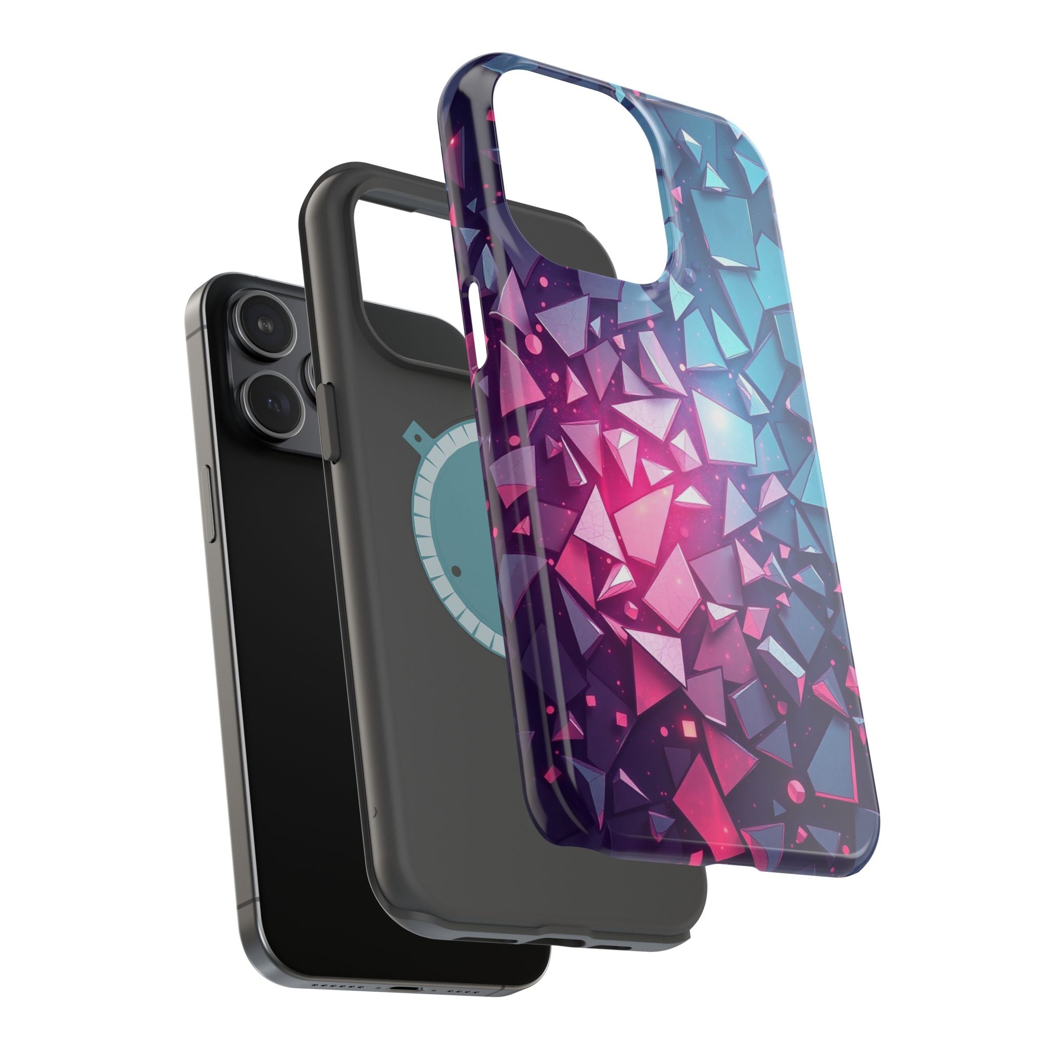 iPhone Mint And Blush Mosaic Shards Slim Everyday Designer Case · iPhone Case