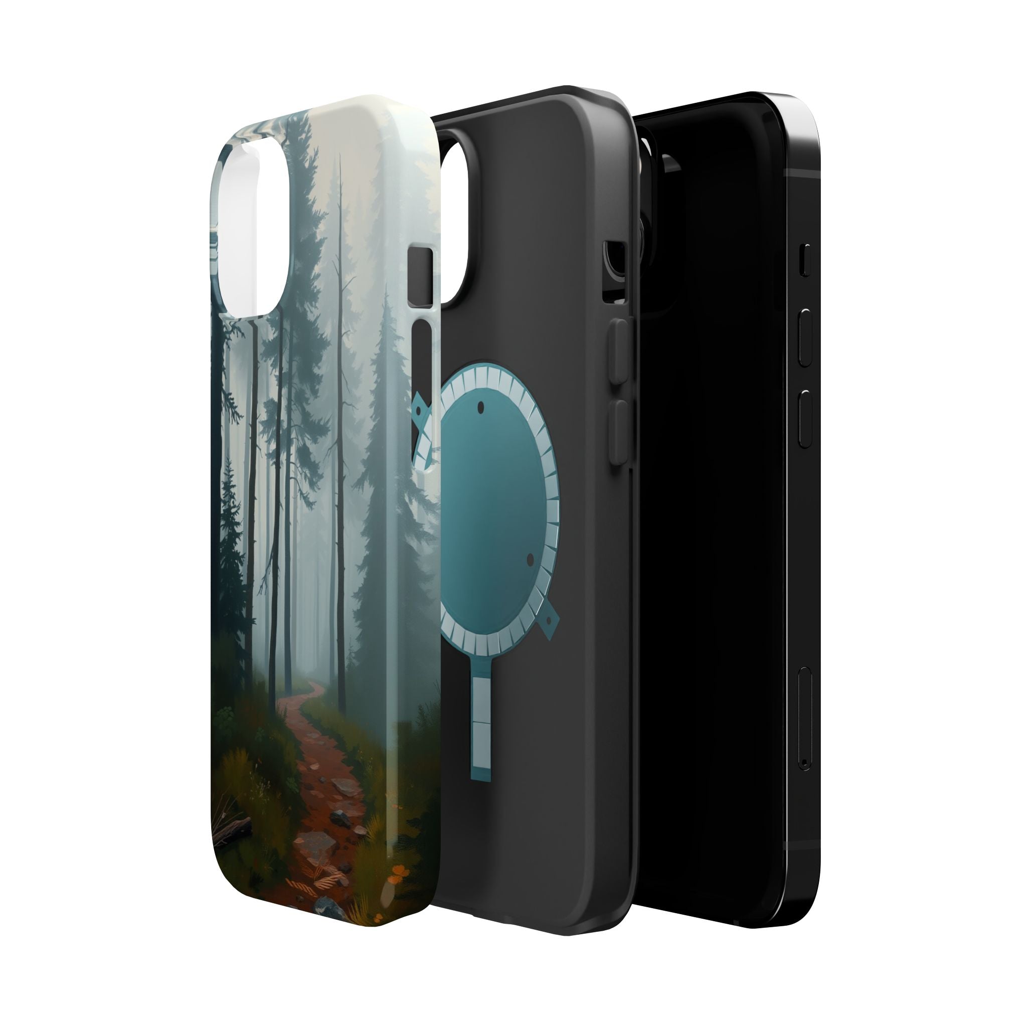 iPhone Serene Misty Forest Path Design Slim Everyday Designer Case · iPhone Case