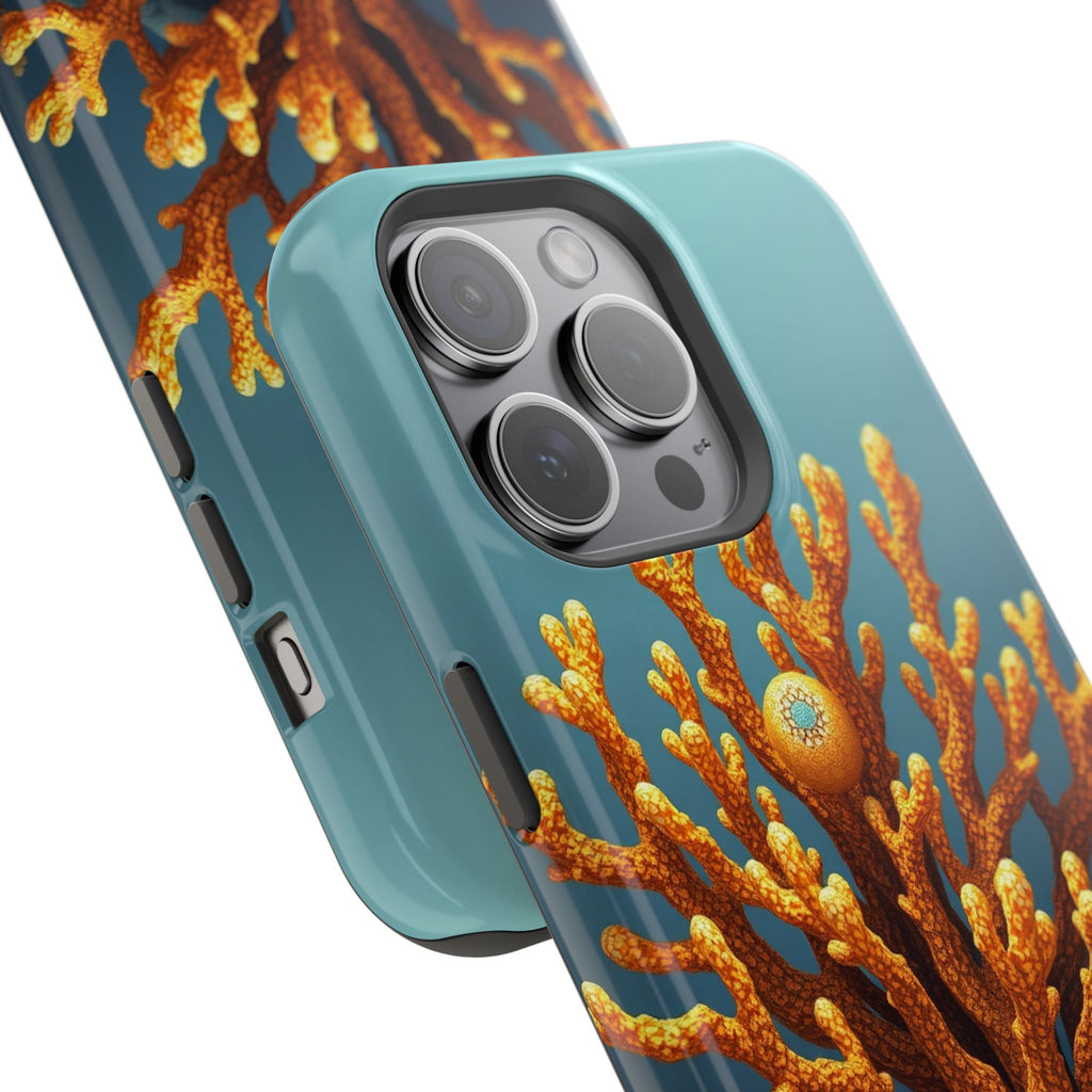 iPhone Mustard And Rust Coral Reef Life Slim Everyday iPhone Designer · iPhone C