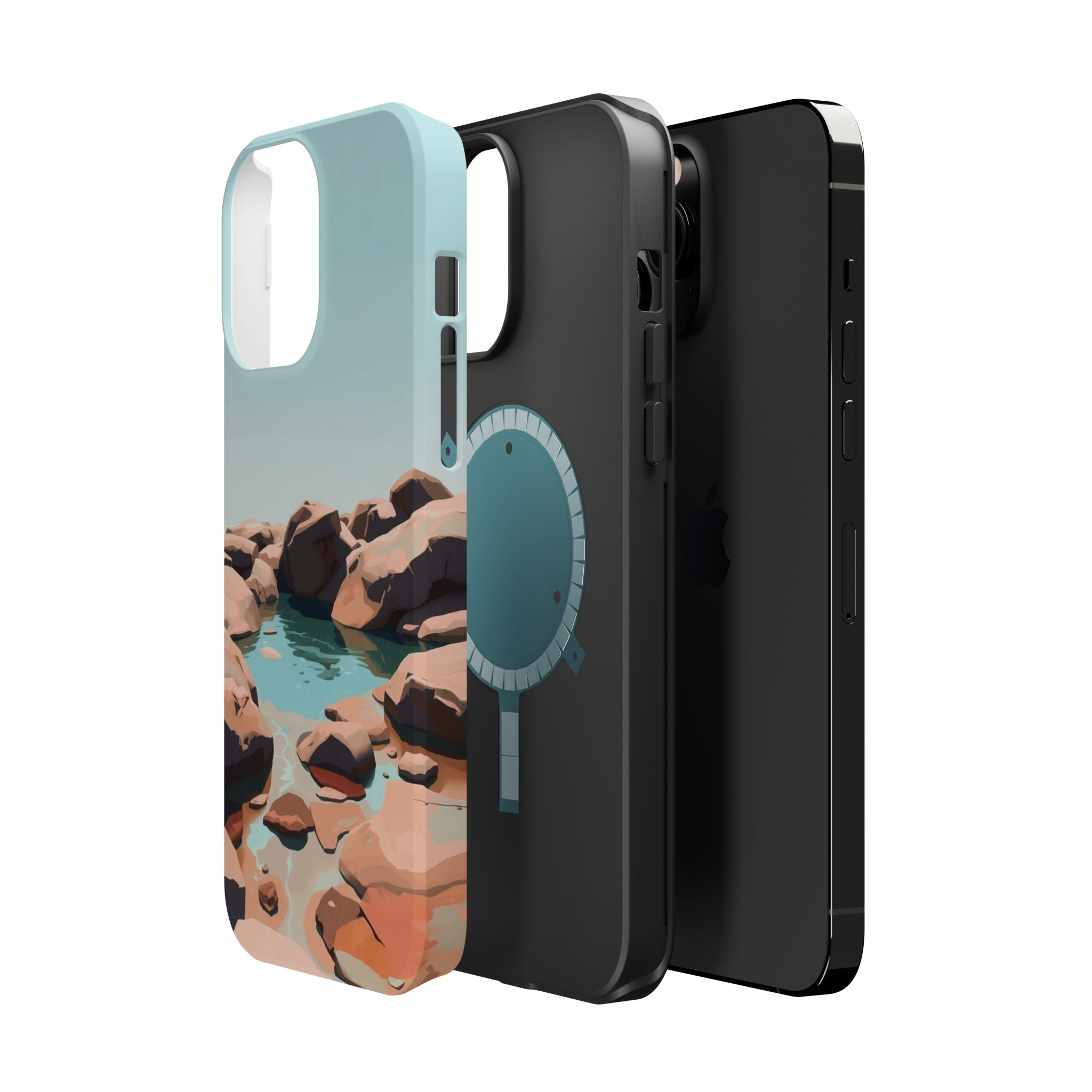 iPhone Tidal Pool Oil Painting Impressionist Slim iPhone Everyday · iPhone Case