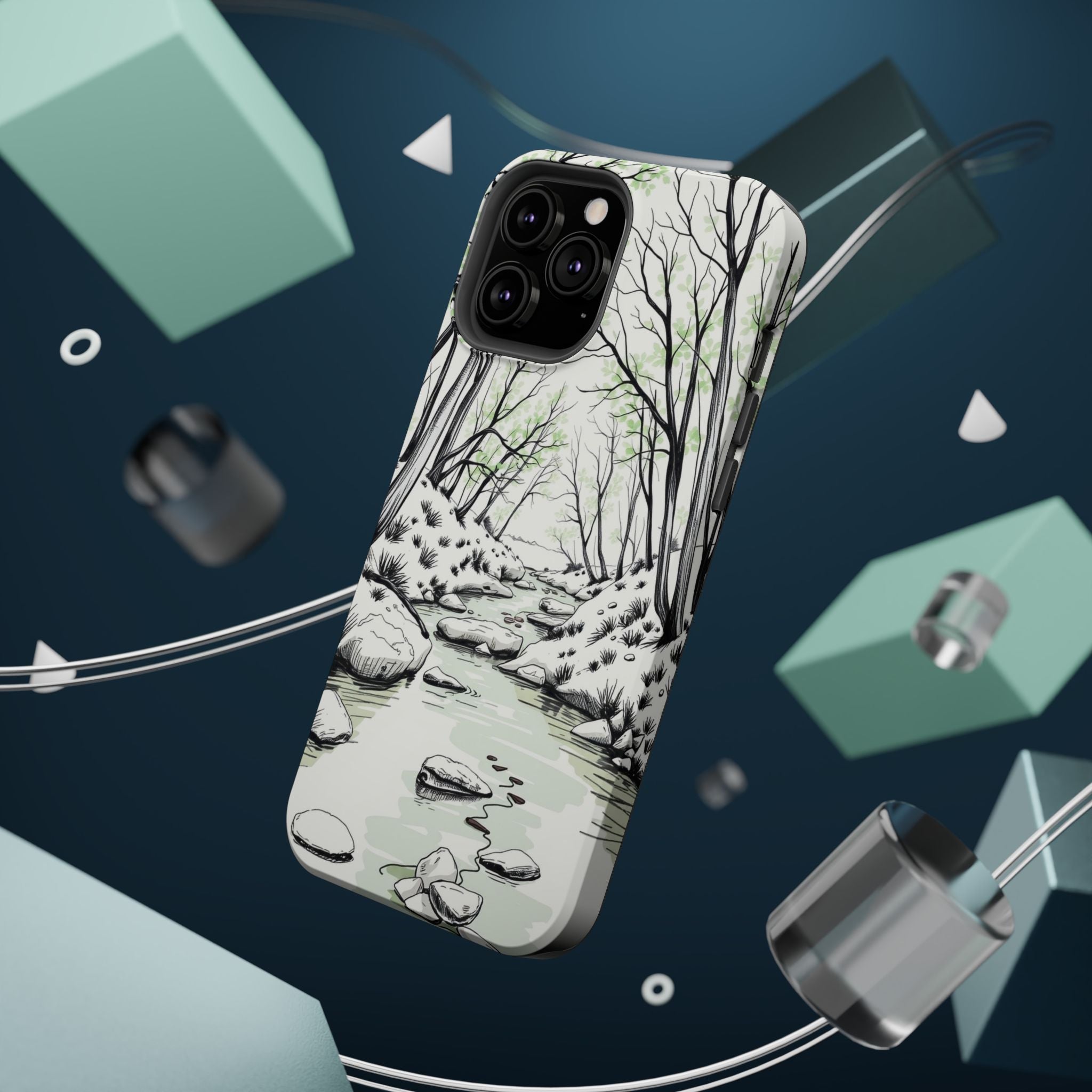 iPhone Sage And Ivory Spring Creek Bold Modern Everyday Snap Case · iPhone Case