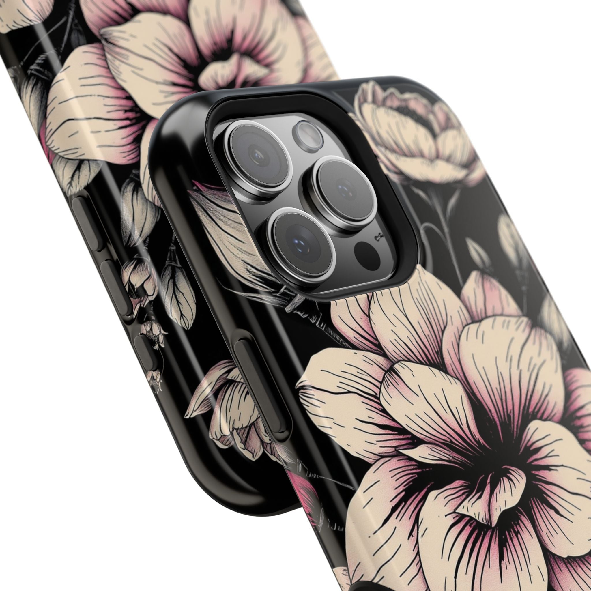 iPhone Floral Dark Academia Gothic Ink Slim Everyday Designer Case · iPhone Case