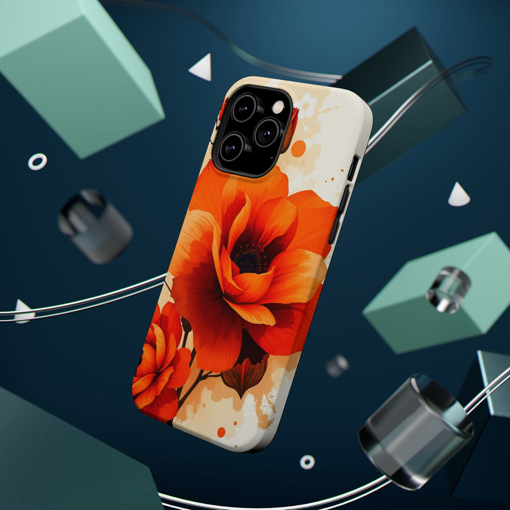 iPhone Burnt Orange And Sand Floral Ink Wash Slim iPhone Everyday · iPhone Case