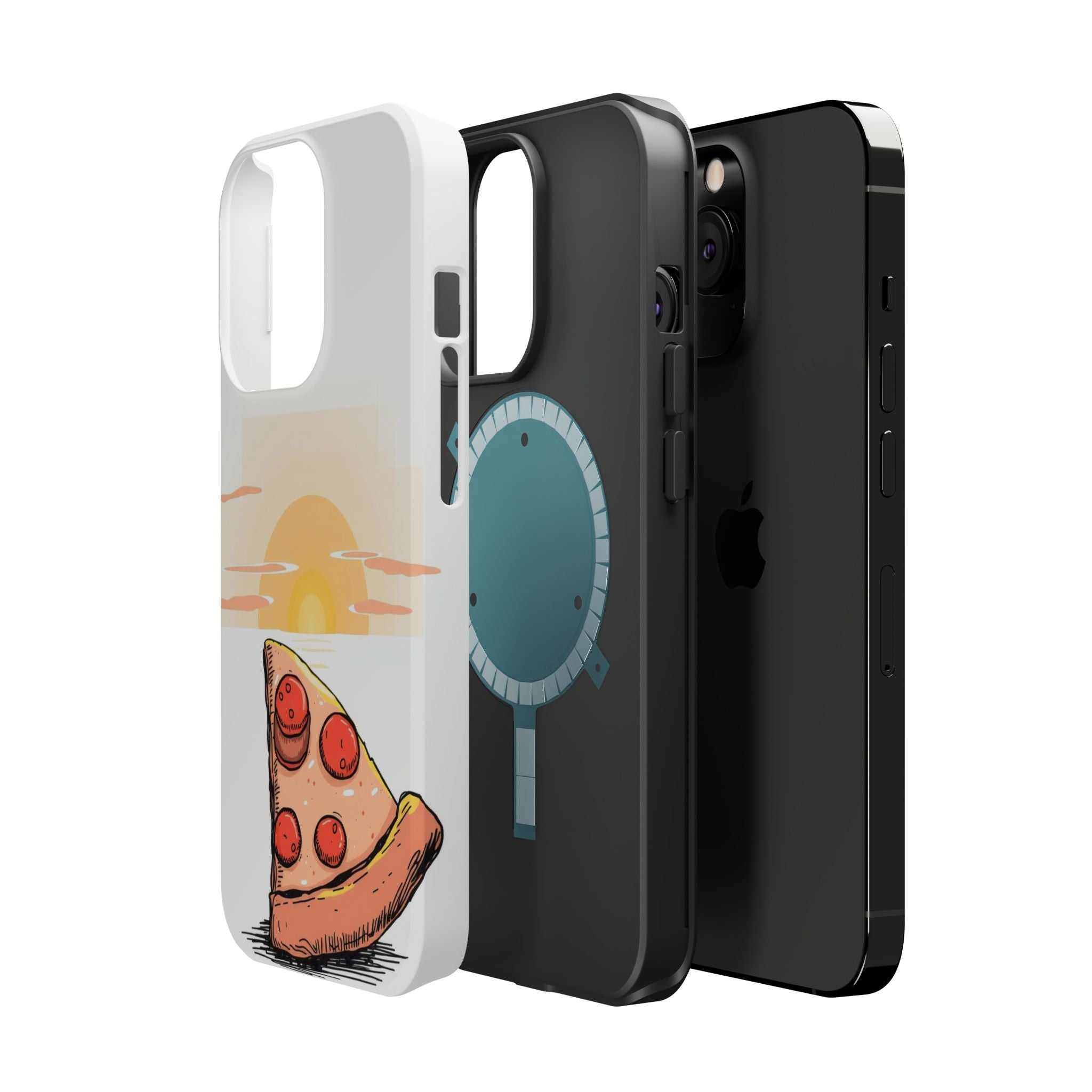 iPhone Earthy Pizza Slice Sunset Design Slim Everyday Designer Case · iPhone Cas