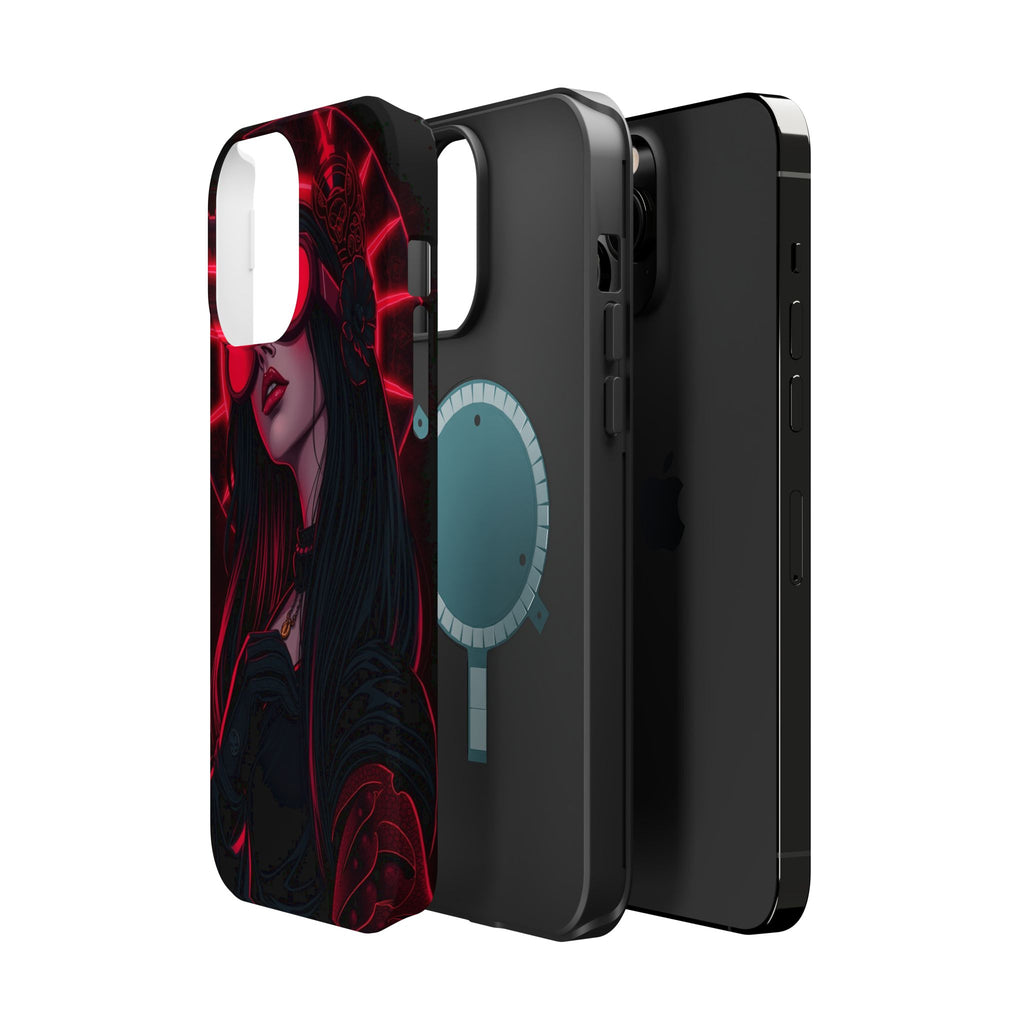 iPhone Black And Crimson Art Nouveau Female Slim Everyday Designer Case · iPhone
