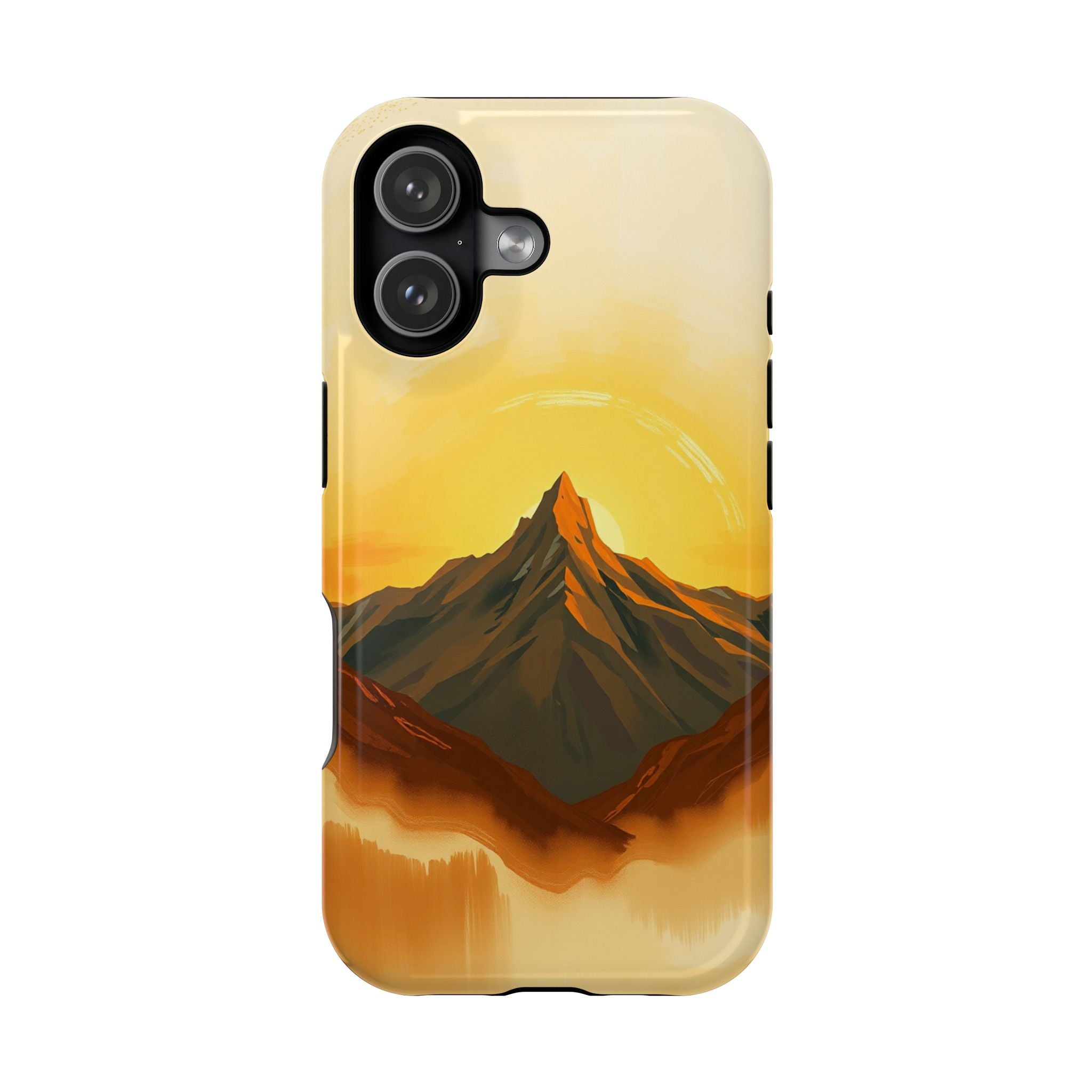 iPhone Mustard And Rust Mountain at Sunrise Slim iPhone Everyday · iPhone Case