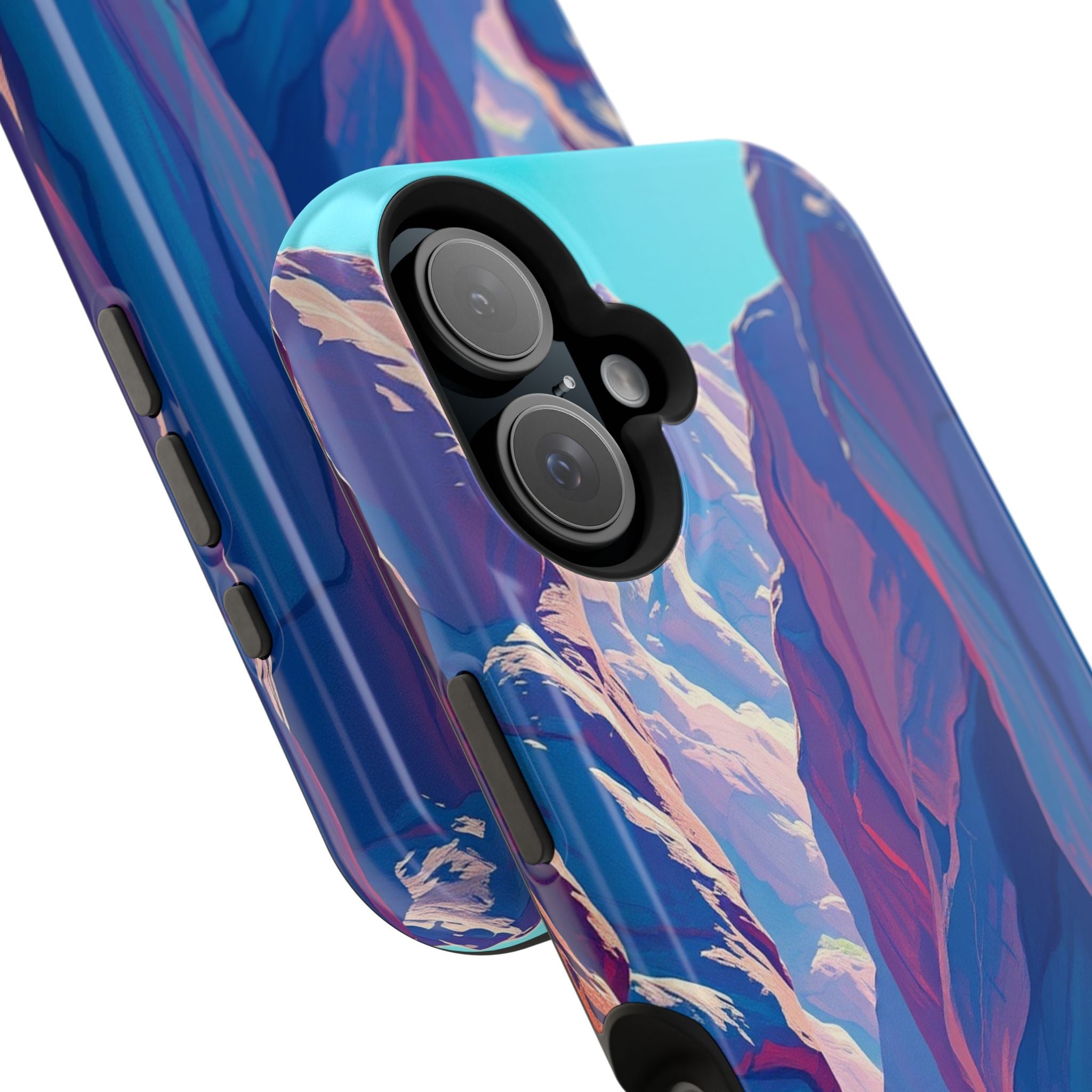 iPhone Cyan And Magenta Canyon Wall Slim Everyday Designer Case · iPhone Case