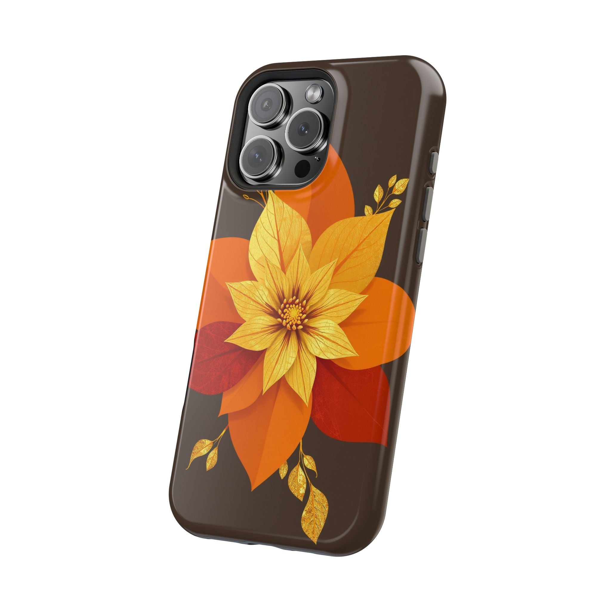 iPhone Floral Gold Foil Abstract Geometric Slim iPhone Everyday · iPhone Case