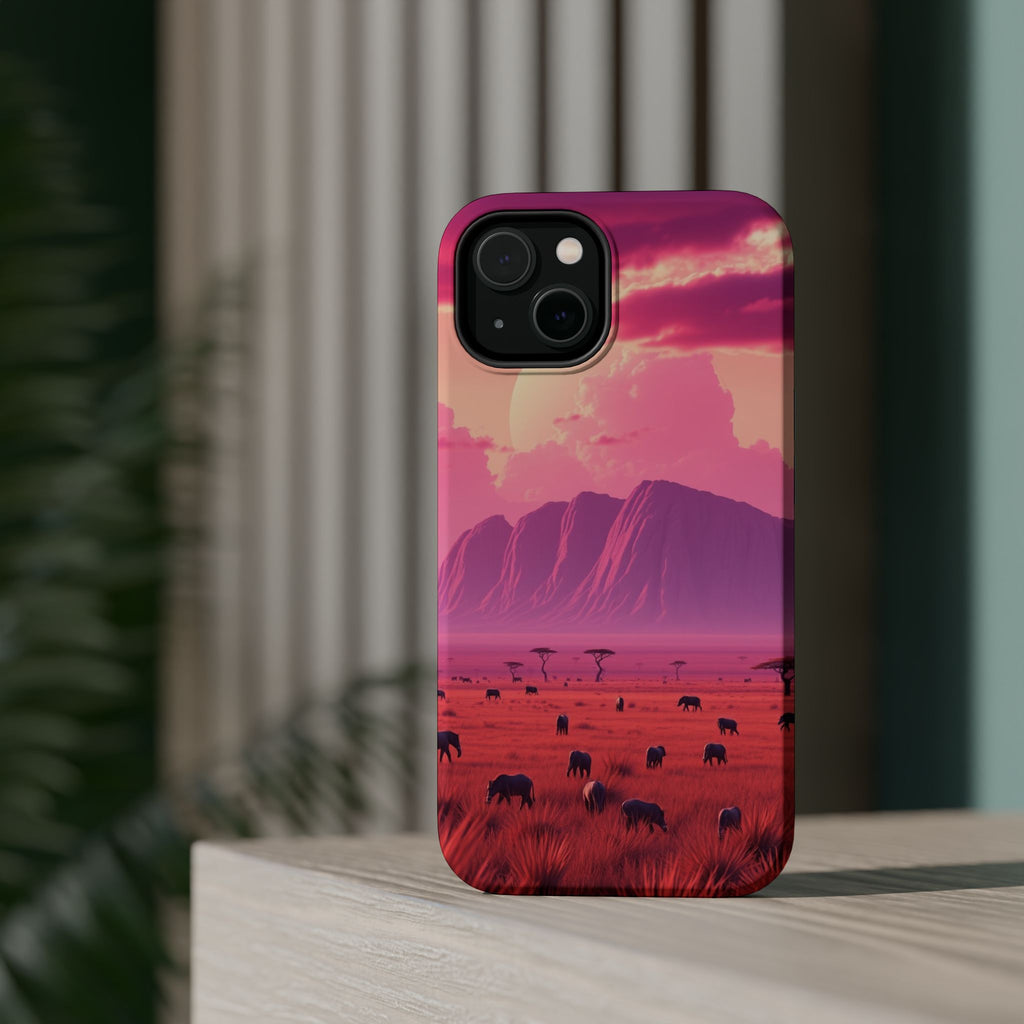 iPhone Cyan And Magenta Savanna Horizon Slim Everyday iPhone Designer · iPhone C