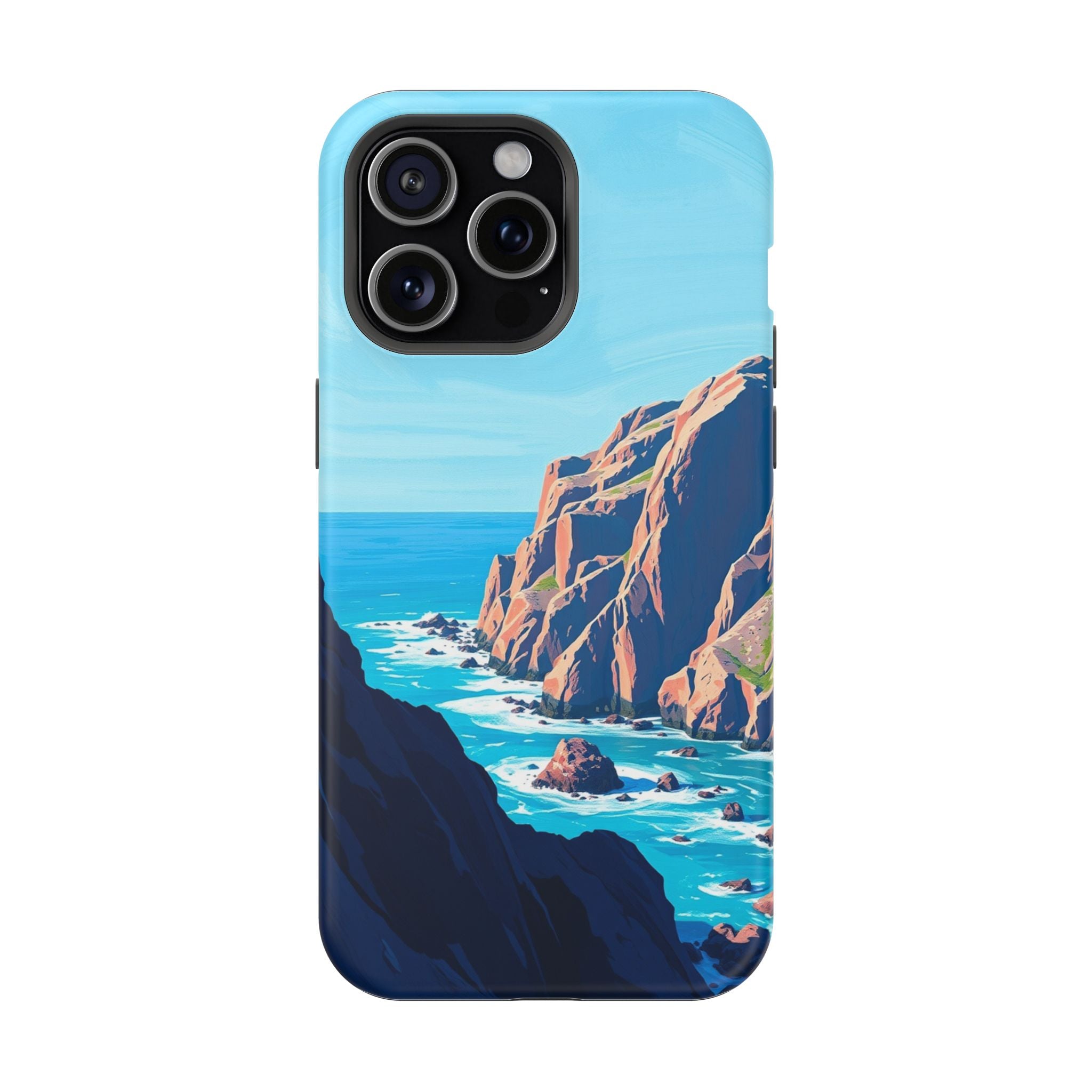 iPhone Rocky Coastline Oil Painting Impressionist iPhone Clean Minimal · iPhone