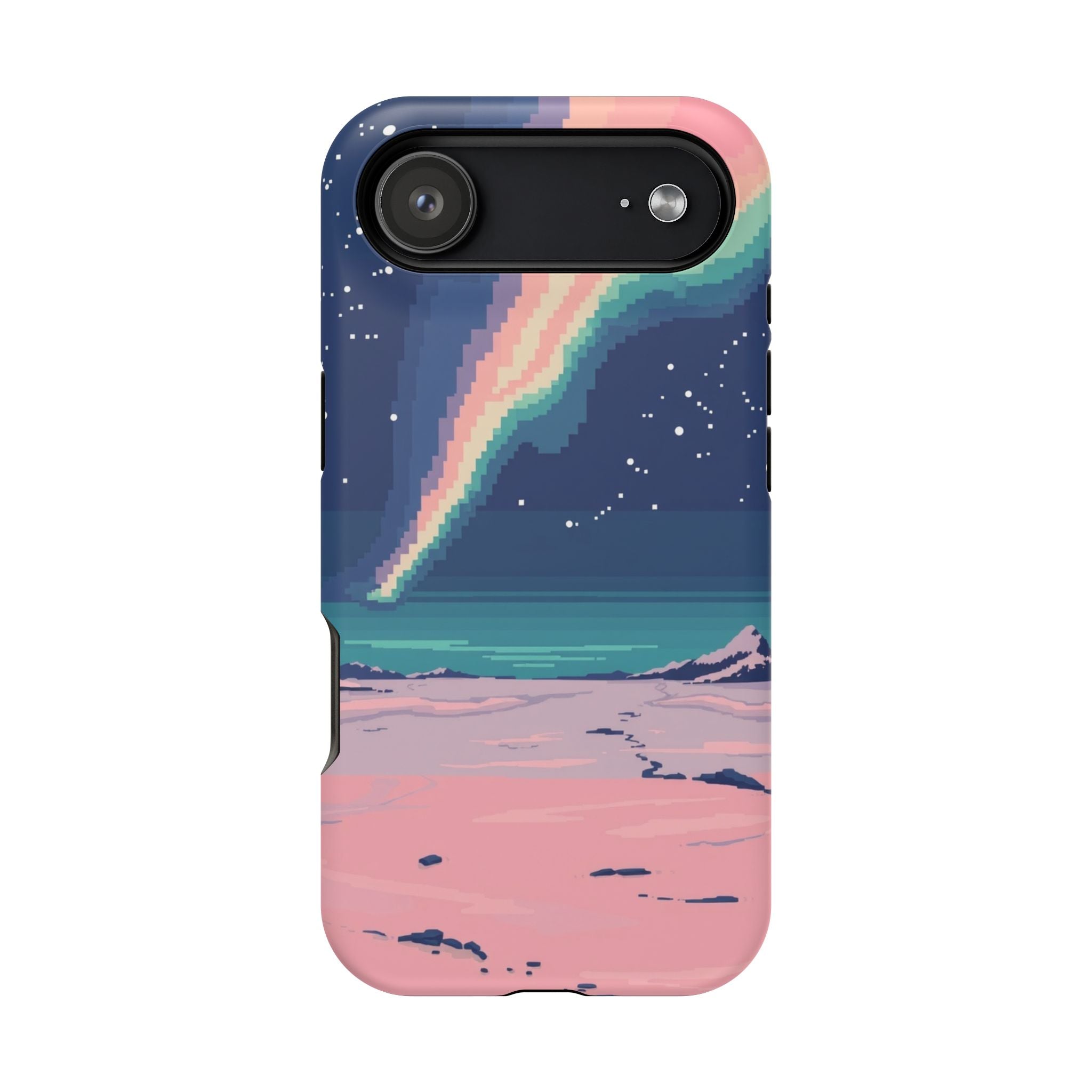 iPhone Mint And Blush Northern Lights Slim Everyday Designer Case · iPhone Case