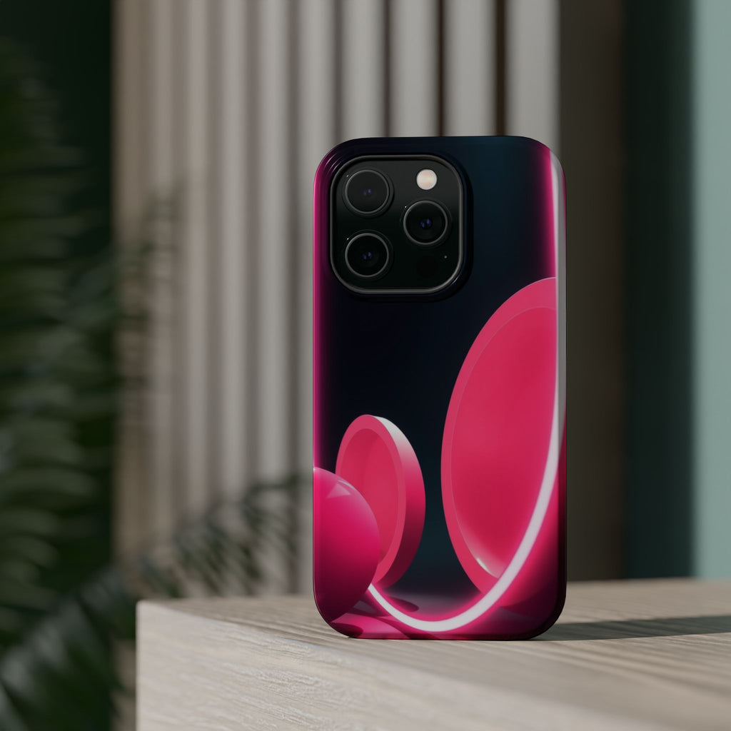 iPhone 1960s Mod Circles Neon Cyberpunk Slim Everyday Designer Case · iPhone Cas