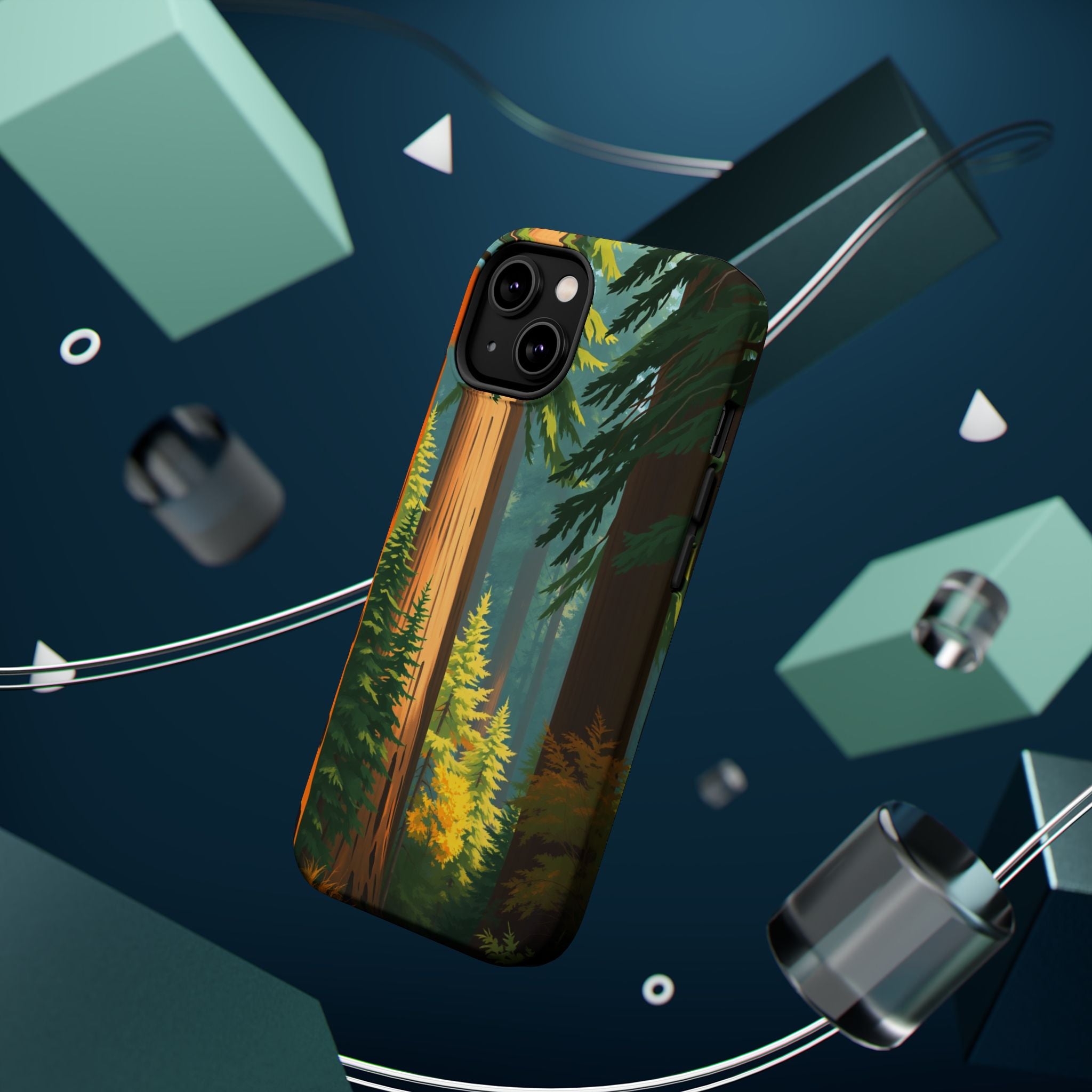iPhone Redwood Forest Oil Painting Impressionist Clean iPhone Minimal · iPhone C