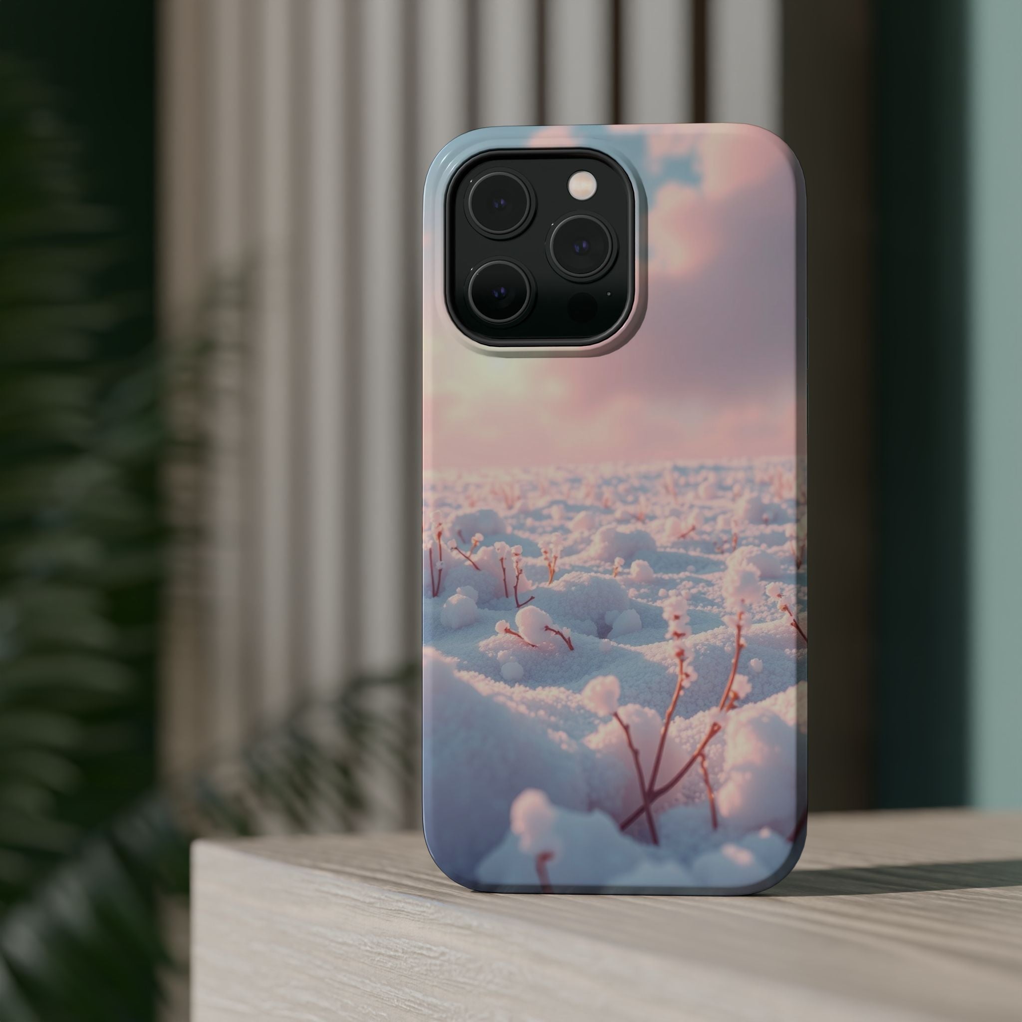 iPhone Snow Field Enchanted Art 13 Bold Modern Everyday Snap Case · iPhone Case
