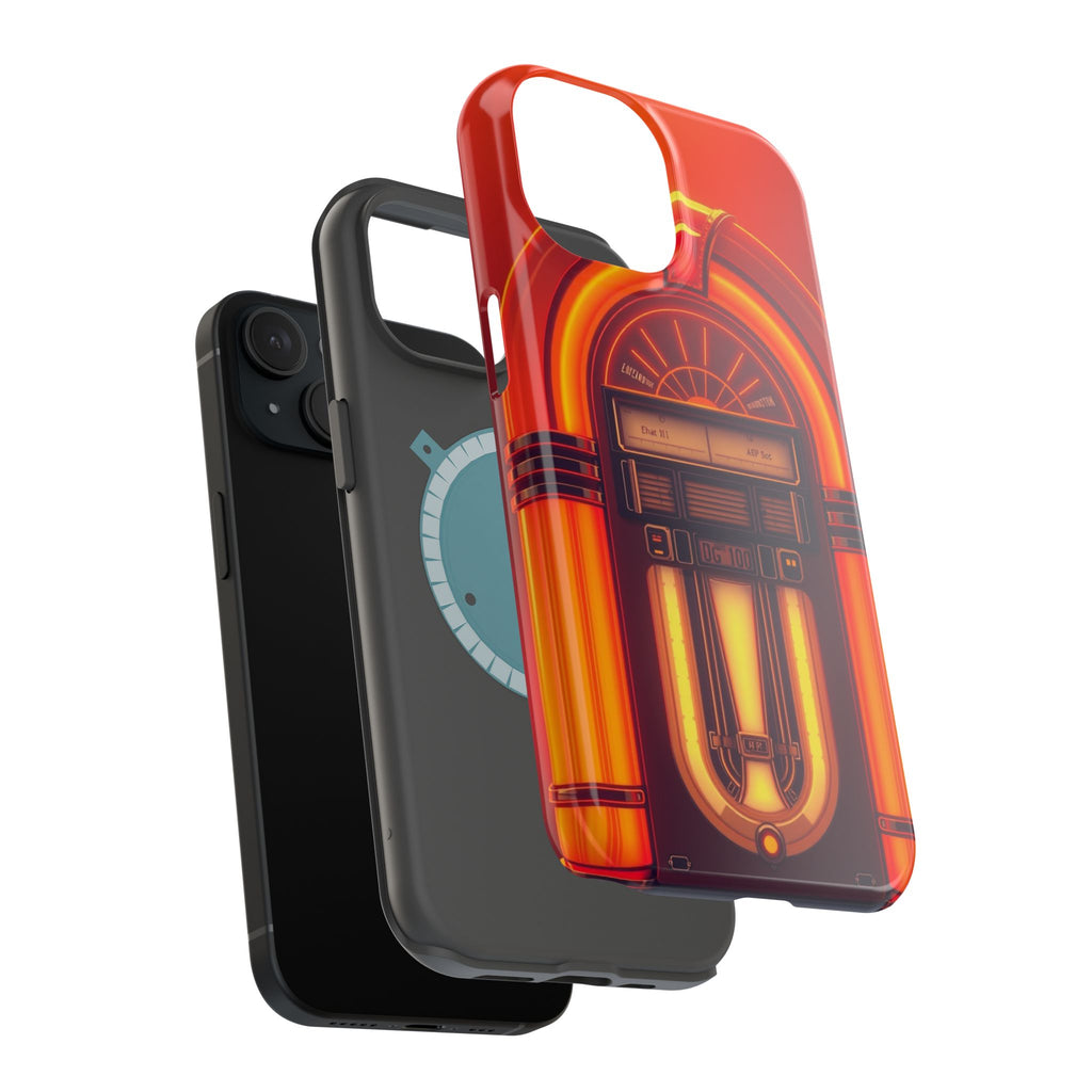 iPhone Jukebox Glow Neon Cyberpunk Bold Modern Everyday Snap Case · iPhone Case