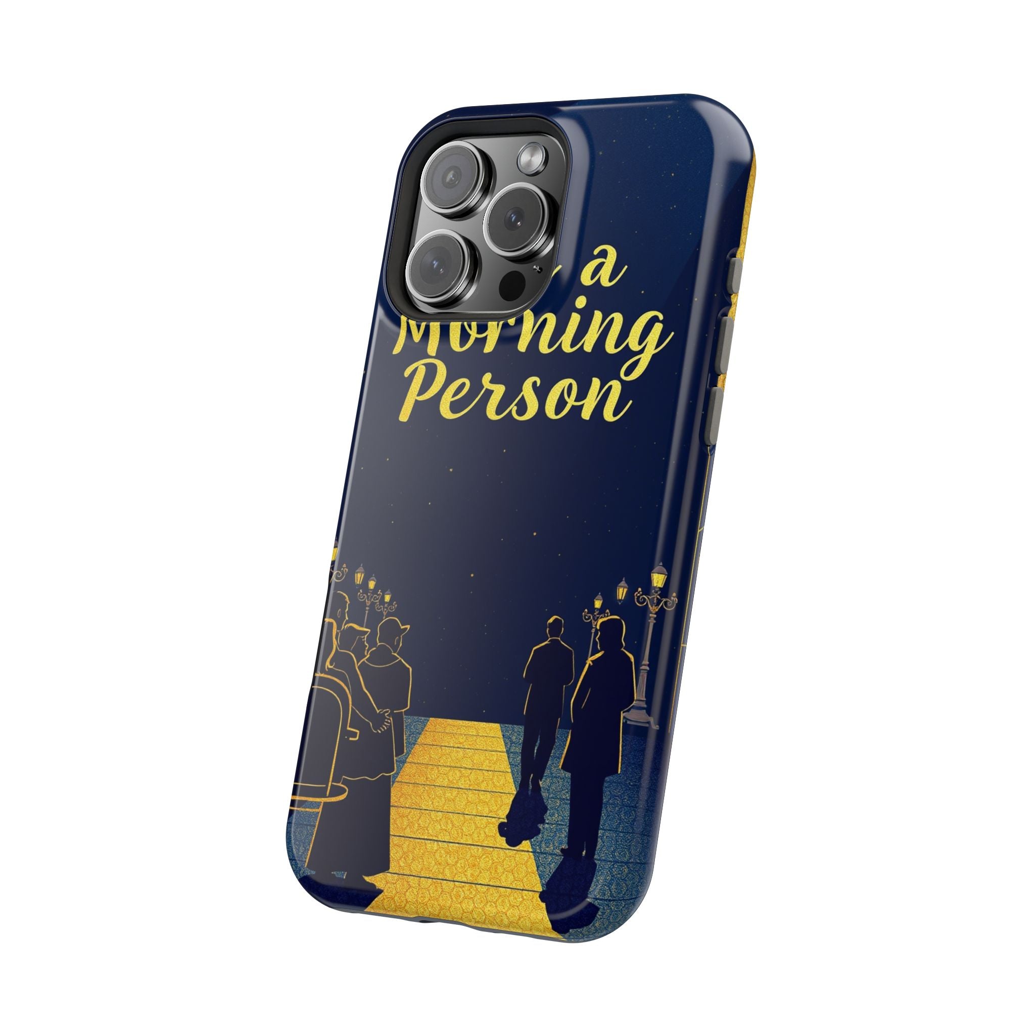 iPhone Midnight Blue And Silver Not a Morning Person Slim Snap Case · iPhone Cas