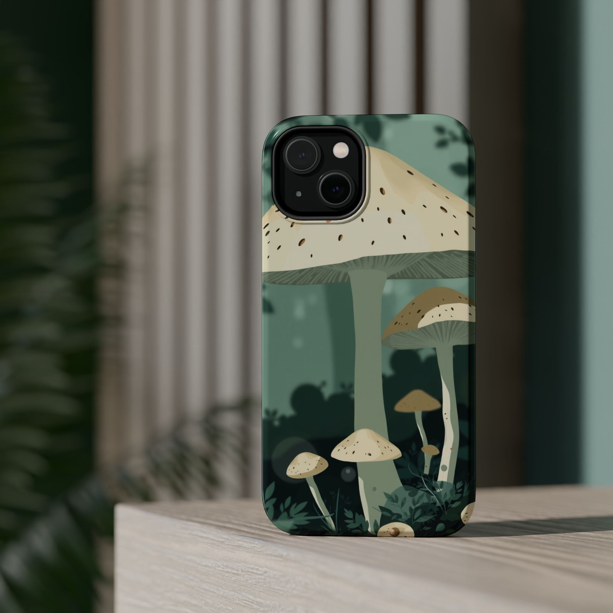 iPhone Sage And Ivory Mushroom Forest Slim Everyday Designer Case · iPhone Case
