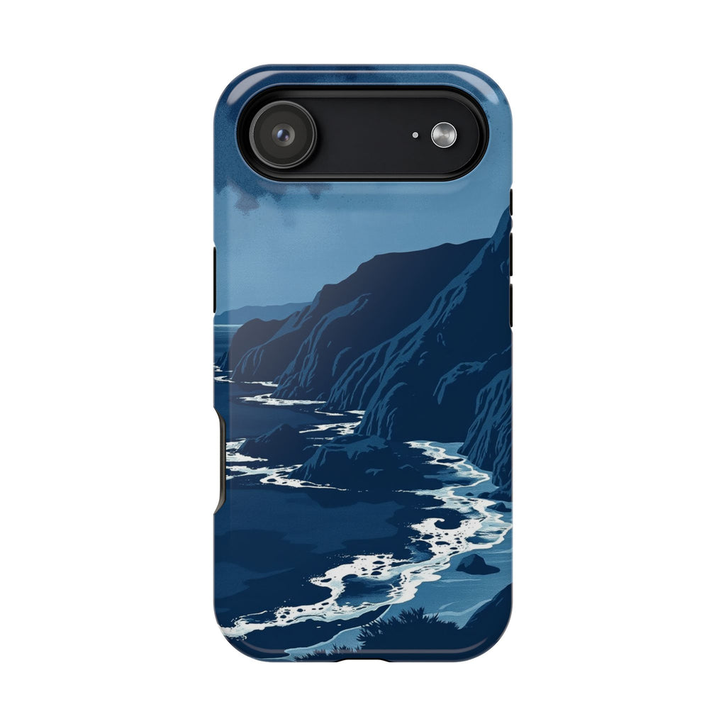 iPhone Midnight Blue And Silver Hibiscus Coast Carry Case Slim Snap Case · iPhon