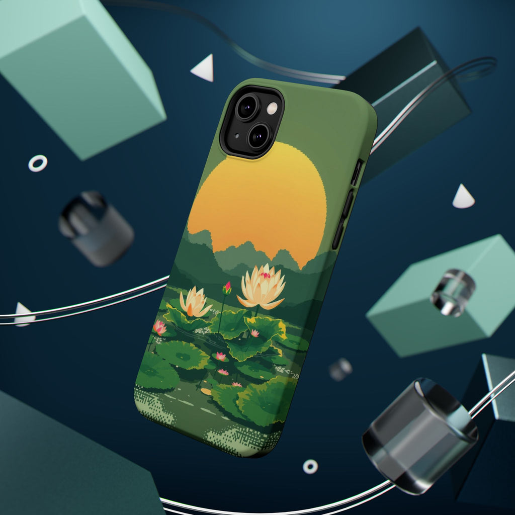 iPhone Lotus Pond Enchanted Art Slim Everyday Designer Case · iPhone Case