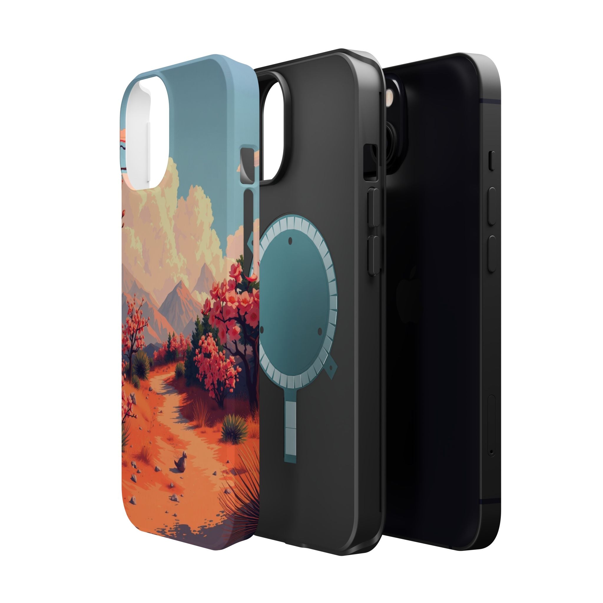 iPhone Burnt Orange And Sand Blossom Trail Slim iPhone Everyday · iPhone Case