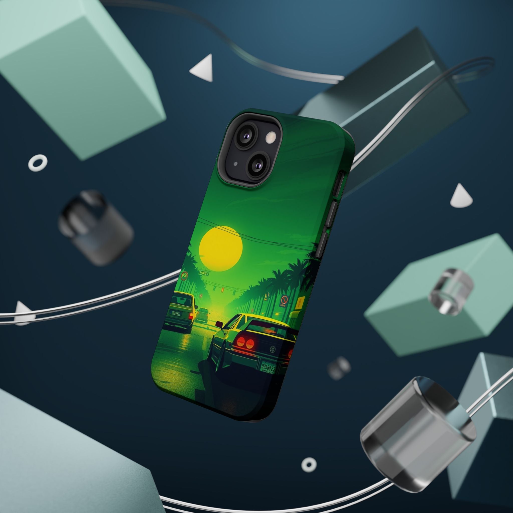 iPhone Dreamy Sunset Drive 80s Design Slim Everyday Designer Case · iPhone Case