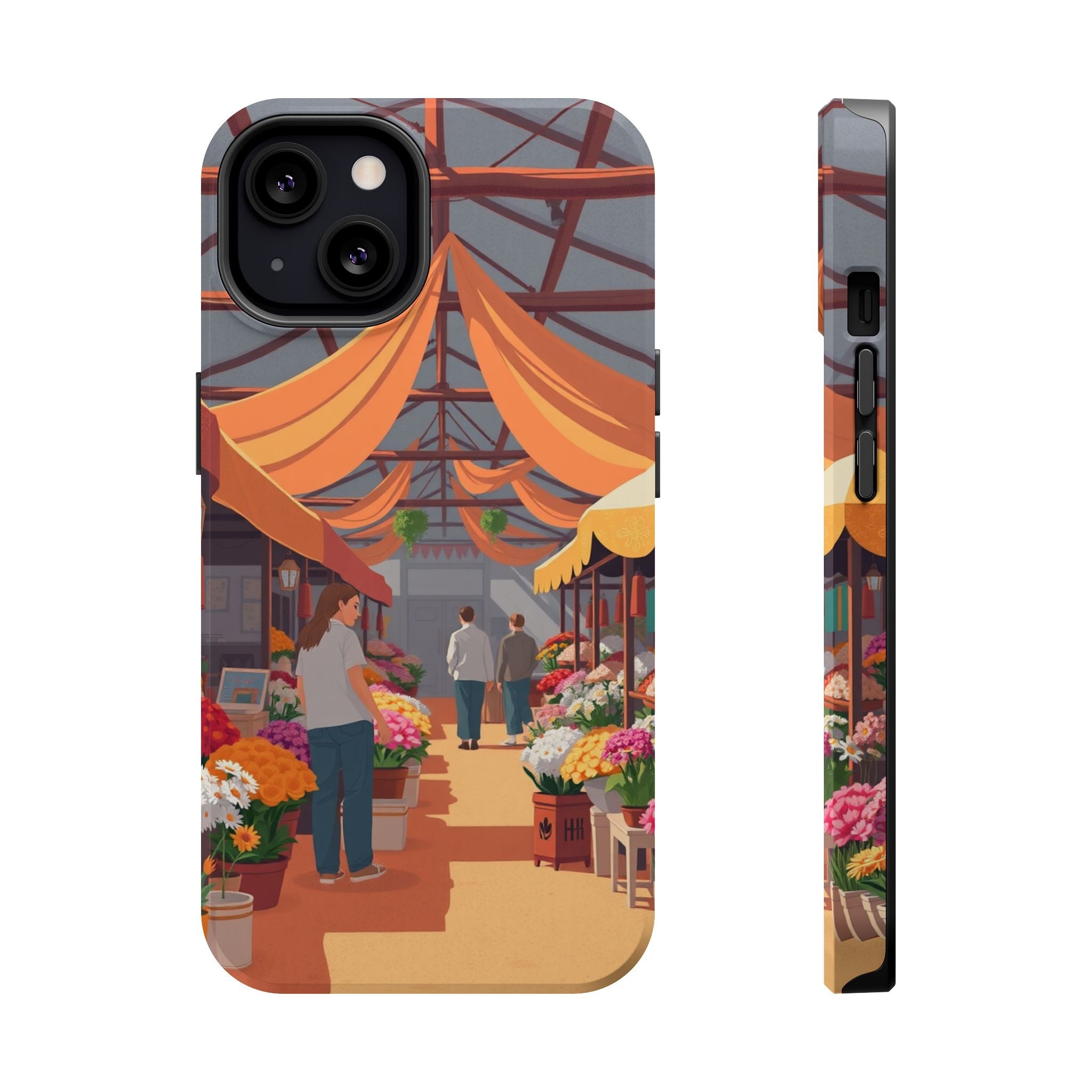 iPhone Vibrant Flower Market Design Slim Everyday Designer Case · iPhone Case