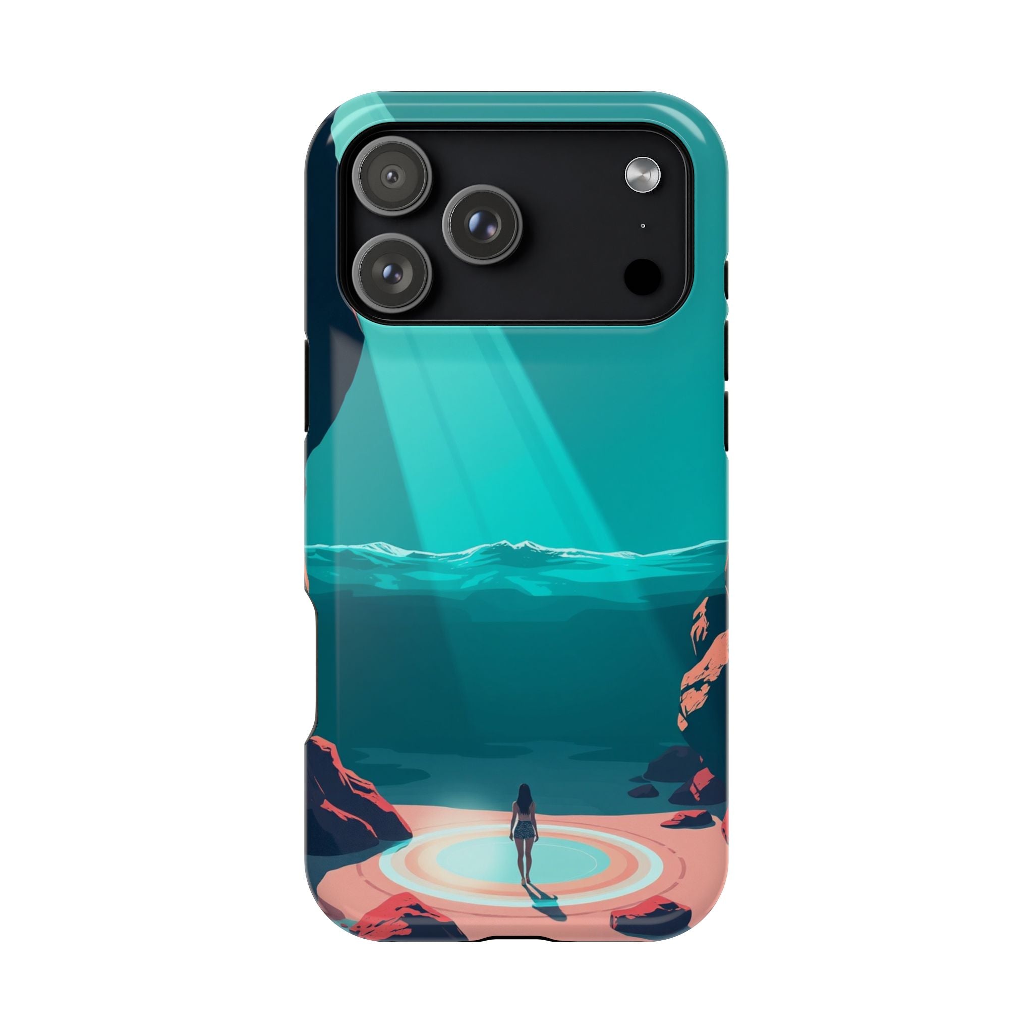 iPhone Earthy Tidal Pool Design 17 Bold Modern Everyday Snap Case · iPhone Case
