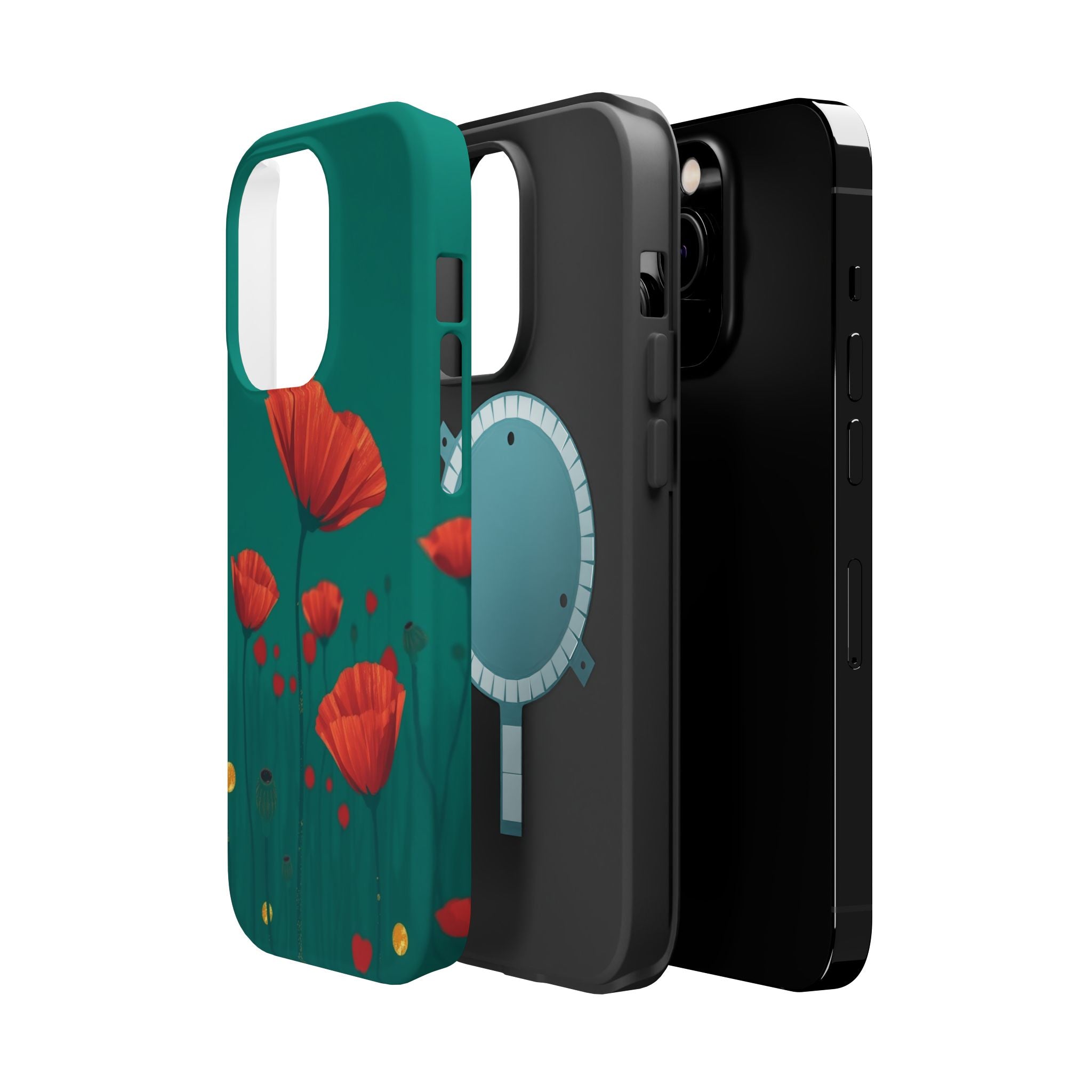 iPhone Earthy Poppy Field Design Bold Modern Everyday Snap Case · iPhone Case