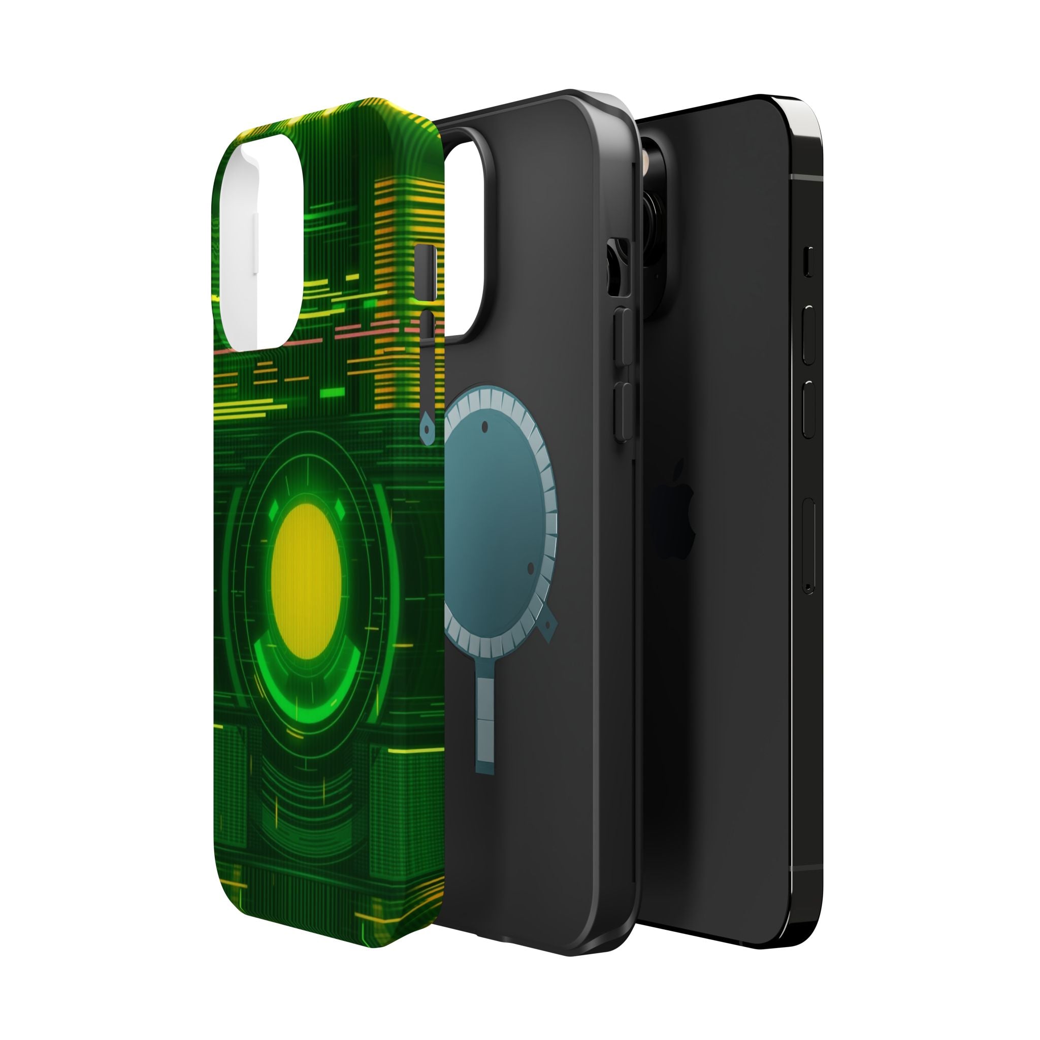 iPhone Emerald Green And Gold VHS Static Slim Everyday Designer Case · iPhone Ca